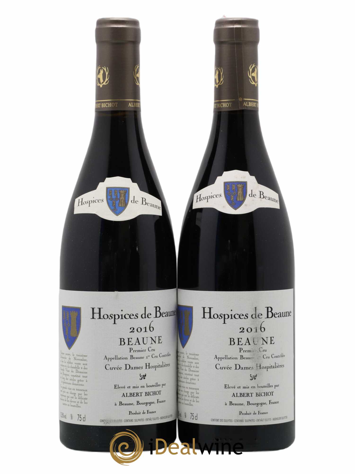 Beaune 1er Cru Cuvée Dames Hospitalières Hospices de Beaune Albert Bichot 2016 - Lot de 2 bouteilles - 0