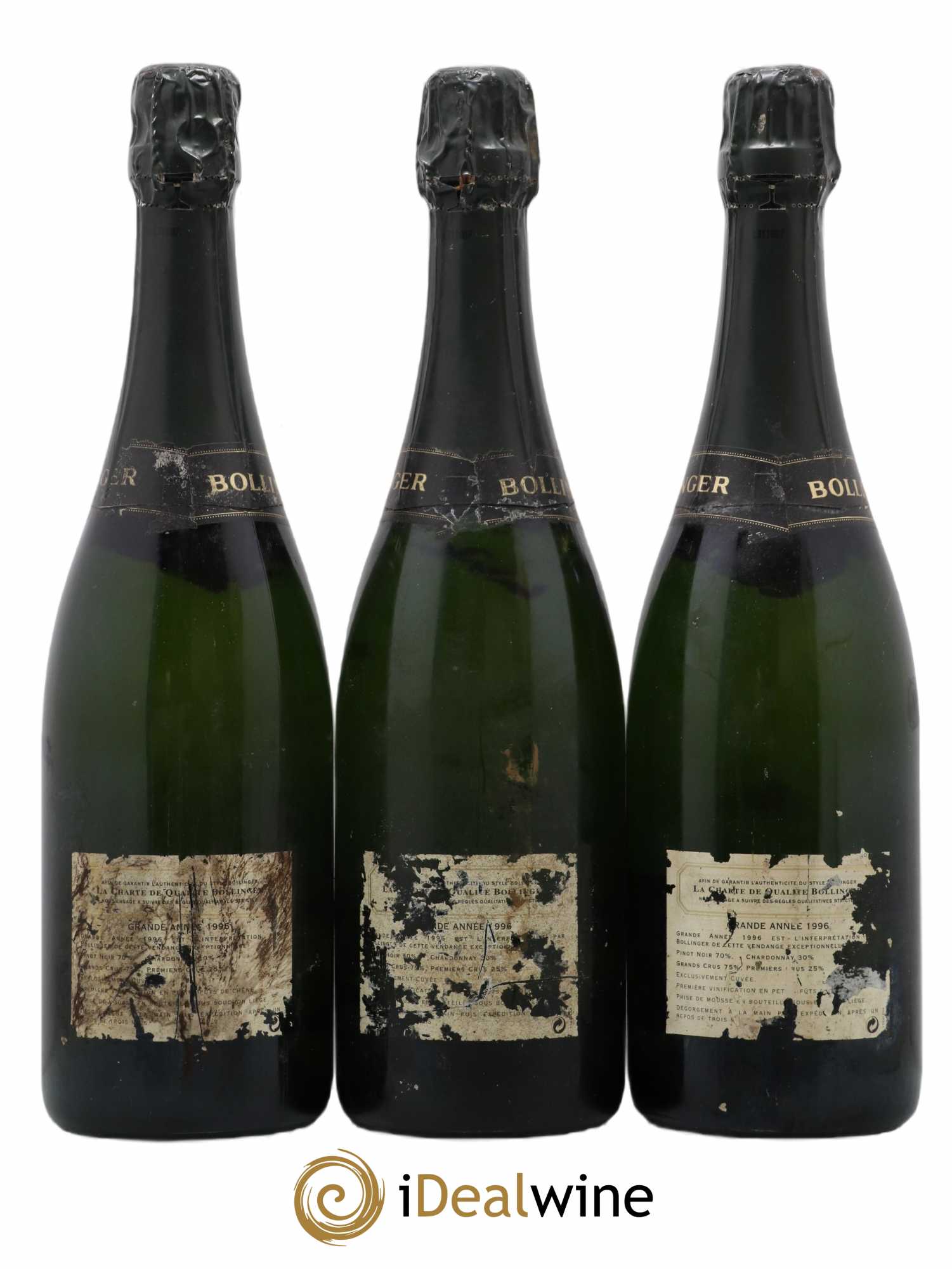 La Grande Année Brut Bollinger 1996 - Lot de 3 bouteilles - 1