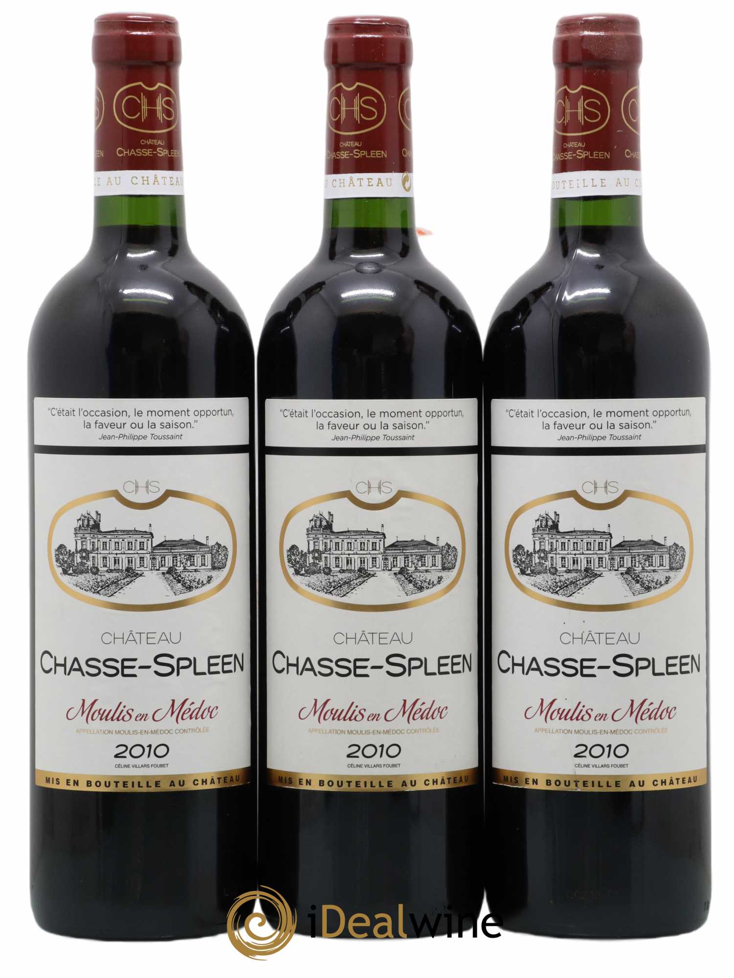 Château Chasse Spleen 2010 - Lot de 3 bouteilles - 0