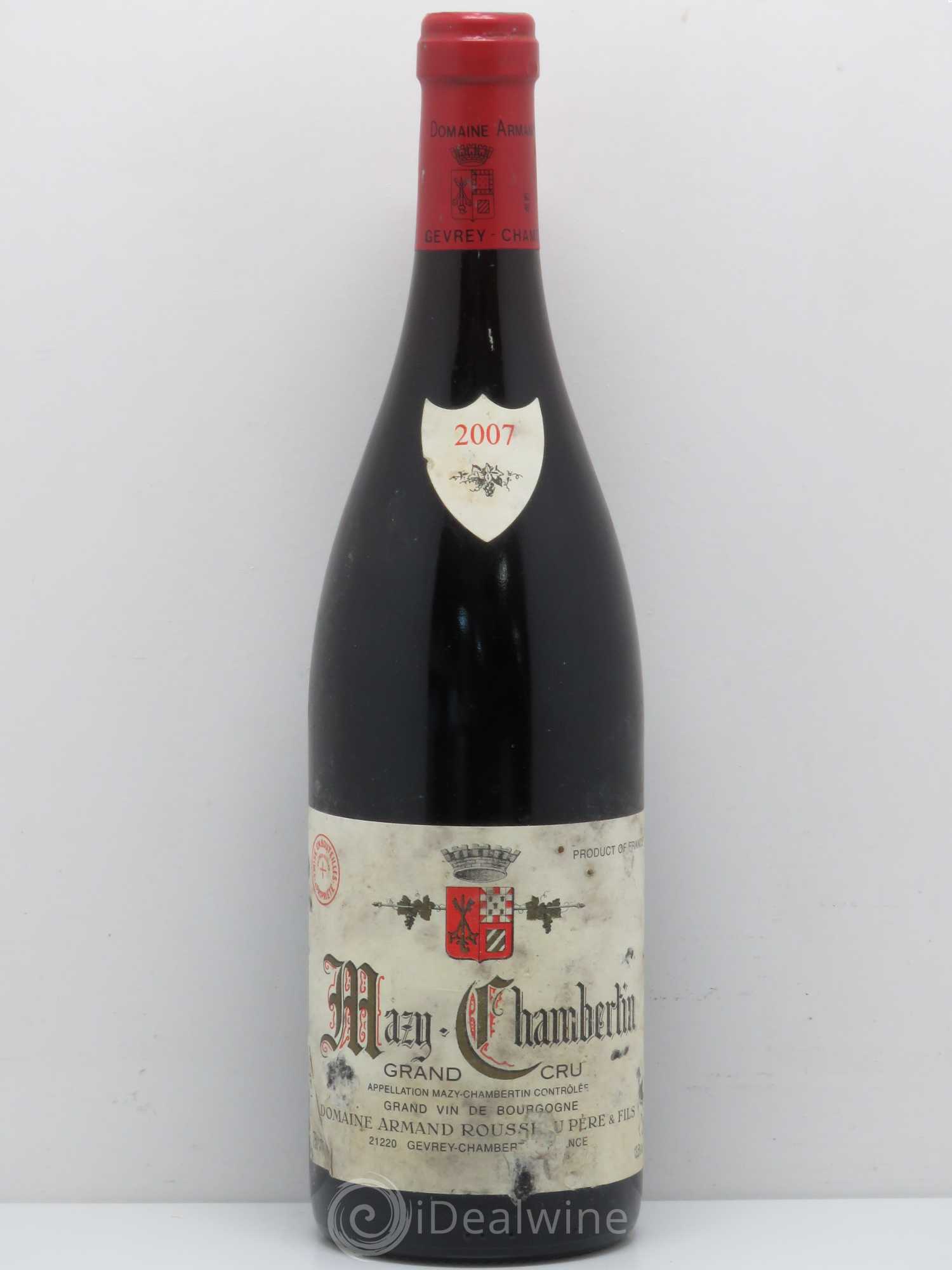 Mazis-Chambertin Grand Cru Armand Rousseau (Domaine) 2007 - Lot de 1 bouteille - 0