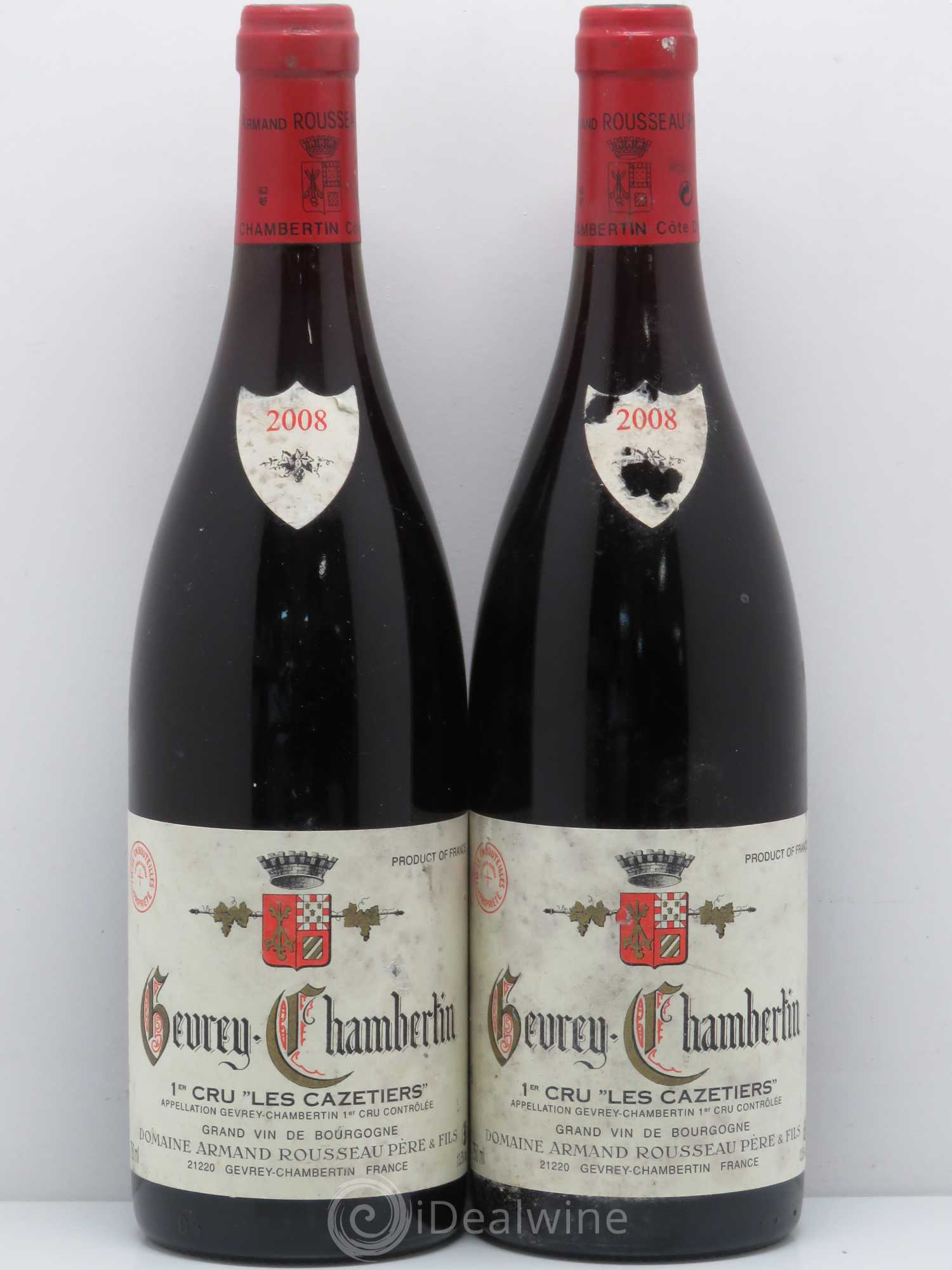 Gevrey-Chambertin 1er Cru Les Cazetiers Armand Rousseau (Domaine) 2008 - Lot de 2 bouteilles - 0