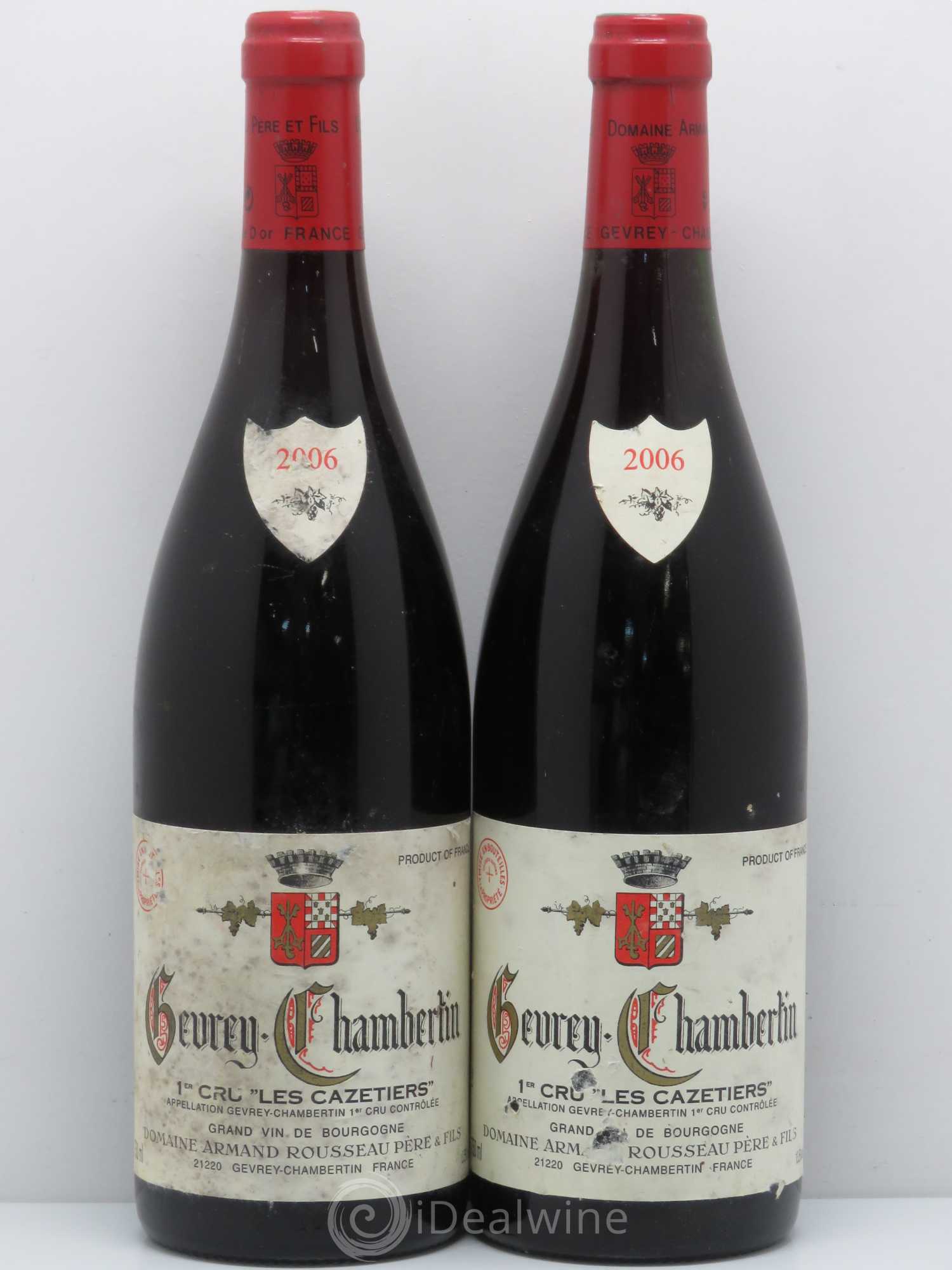 Gevrey-Chambertin 1er Cru Les Cazetiers Armand Rousseau (Domaine) 2006 - Lot de 2 bouteilles - 0