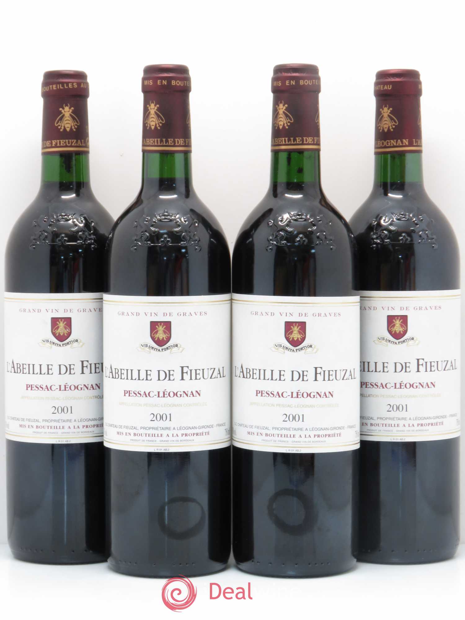 Abeille de Fieuzal 2001 - Lot de 4 bouteilles - 0