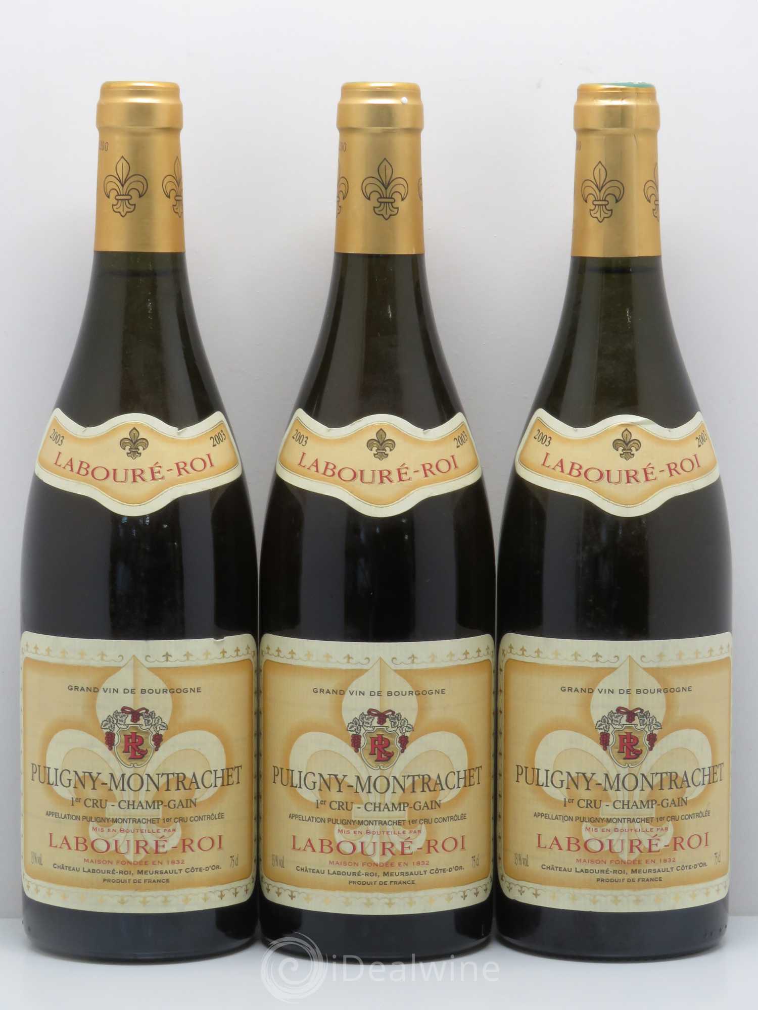 Puligny-Montrachet 1er Cru Champ Gain Laboure Roi 2003 - Posten von 3 Flaschen - 0