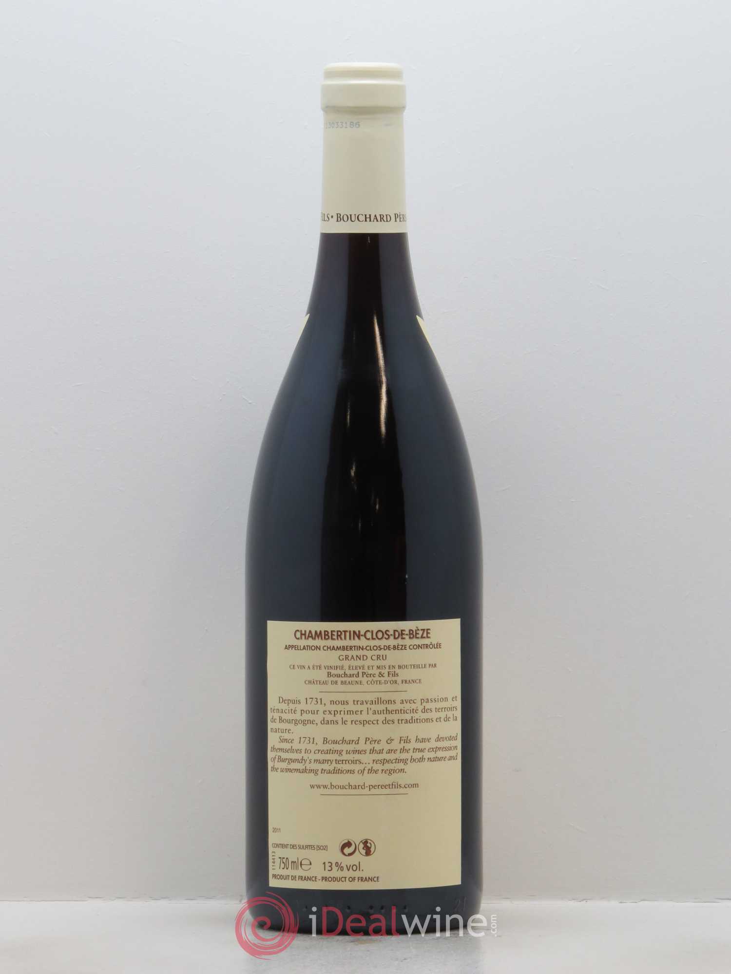 Chambertin Clos de Bèze Grand Cru Bouchard Père & Fils 2011 - Lot de 1 bouteille - 1