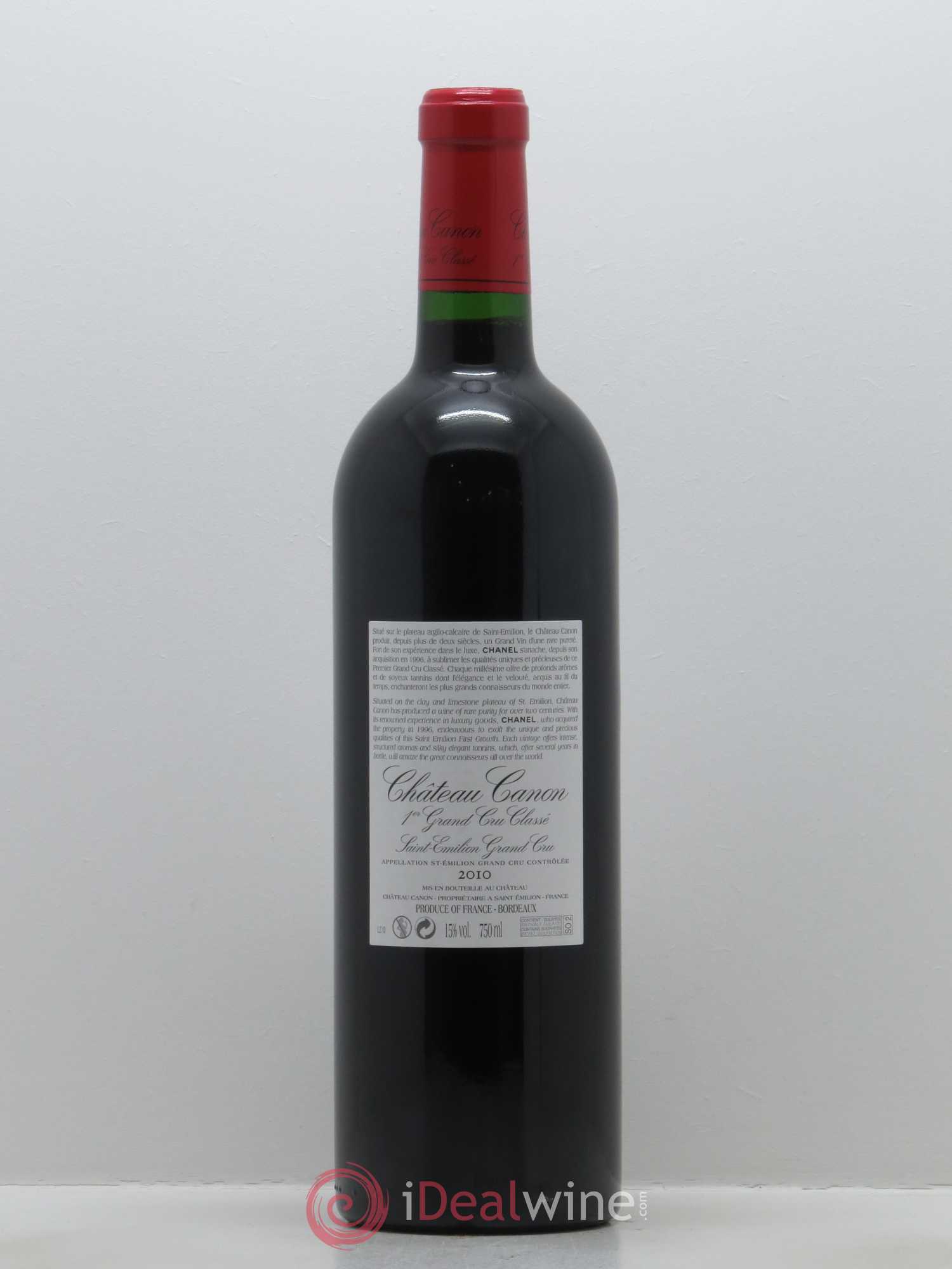 Château Canon 1er Grand Cru Classé B 2010 - Lot de 1 bouteille - 1