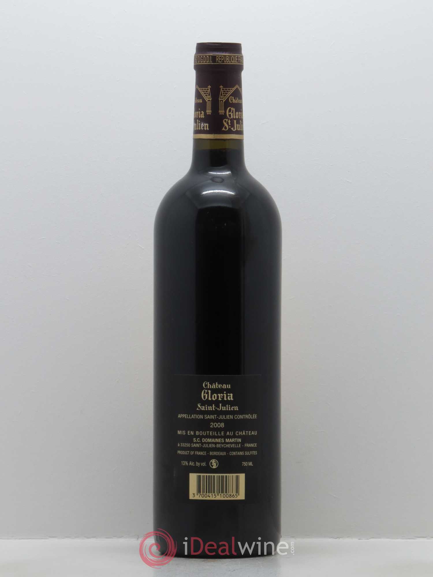Château Gloria 2008 - Lot de 1 bouteille - 1