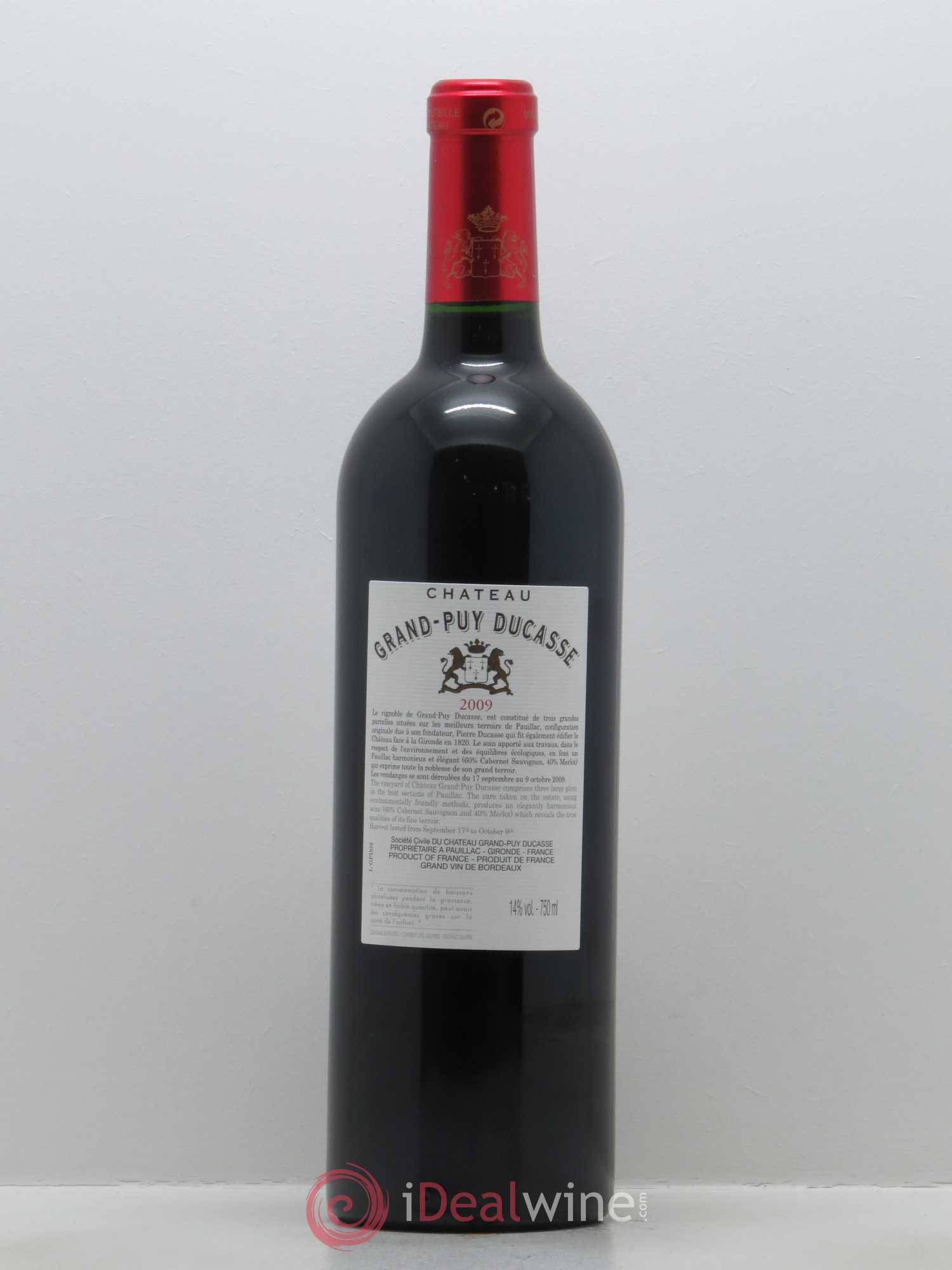 Château Grand Puy Ducasse 5ème Grand Cru Classé 2009 - Lot de 1 bouteille - 1