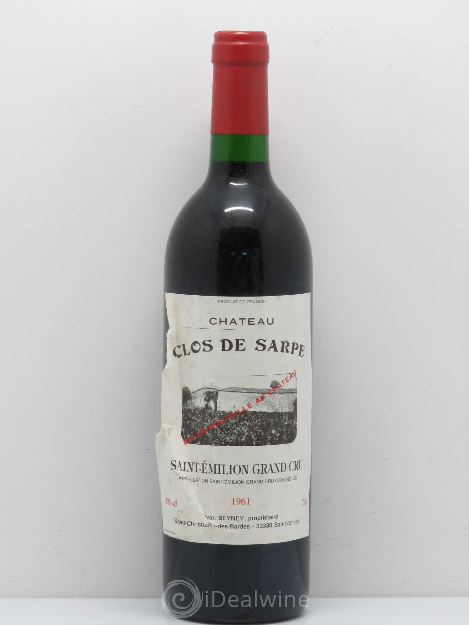 Clos de Sarpe Grand Cru Classé 1961 - Lot de 1 bouteille - 0