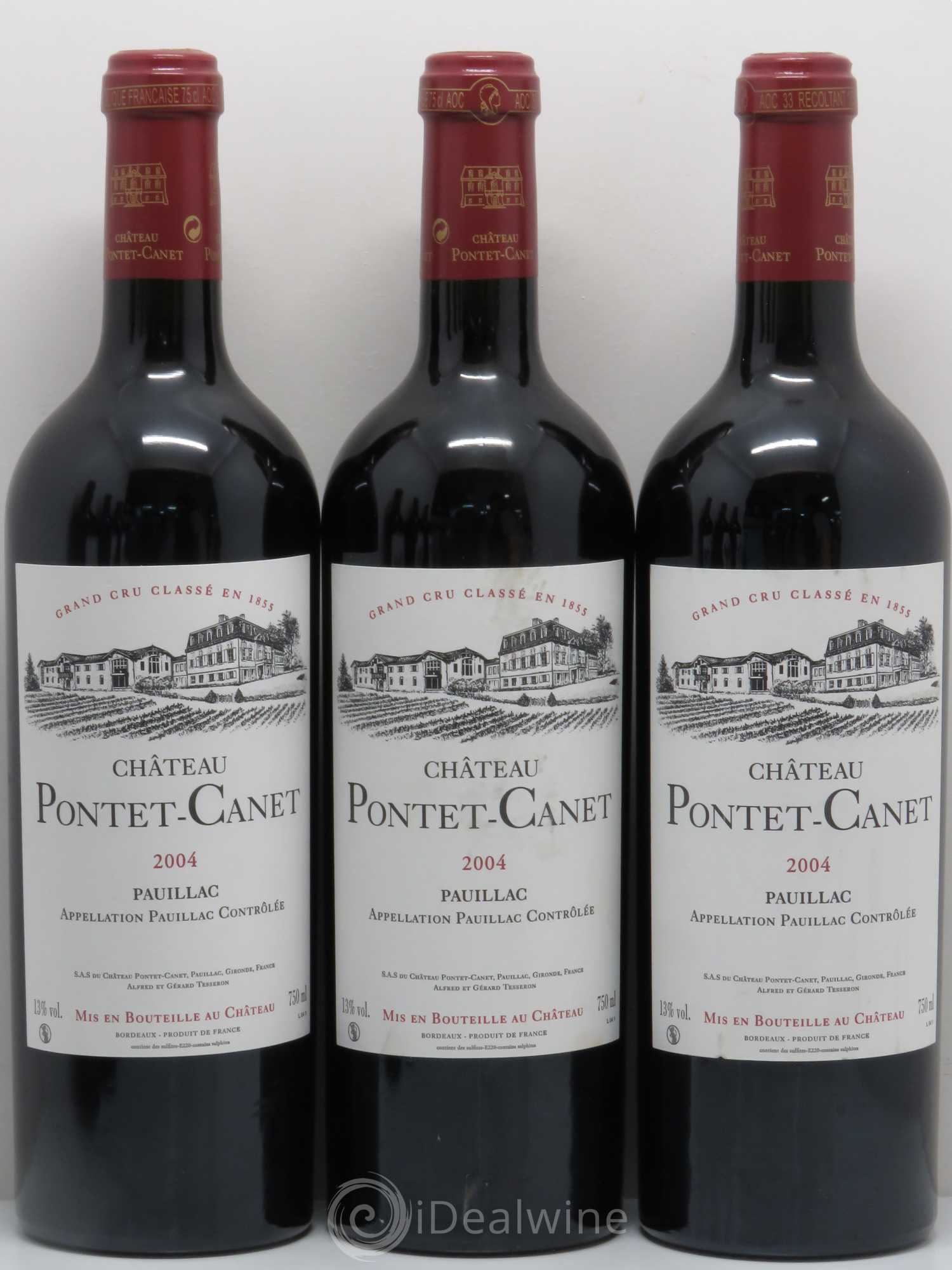 Château Pontet Canet 5ème Grand Cru Classé 2004 - Lot de 6 bouteilles - 1