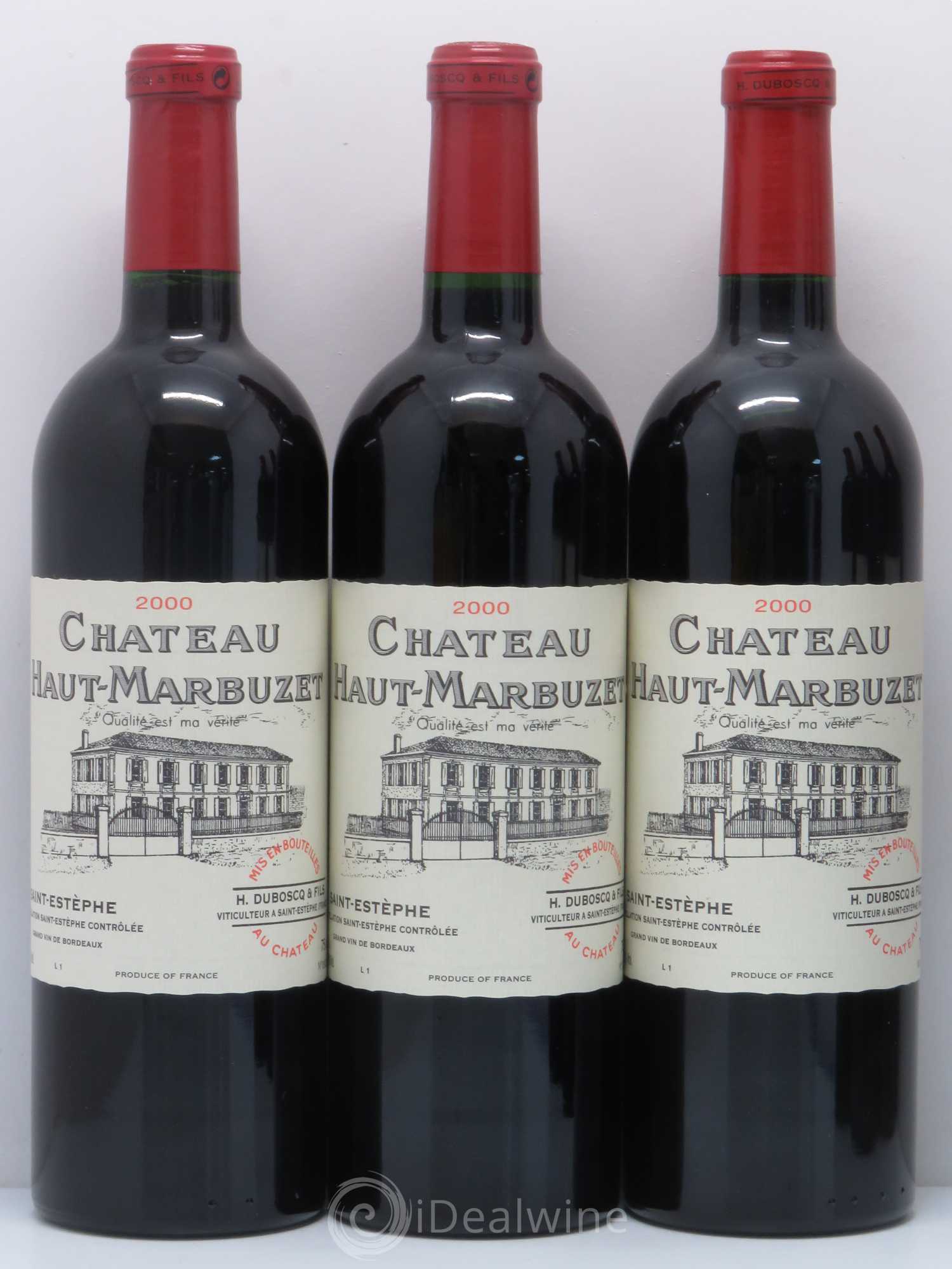 Château Haut Marbuzet 2000 - Lot de 6 bouteilles - 1