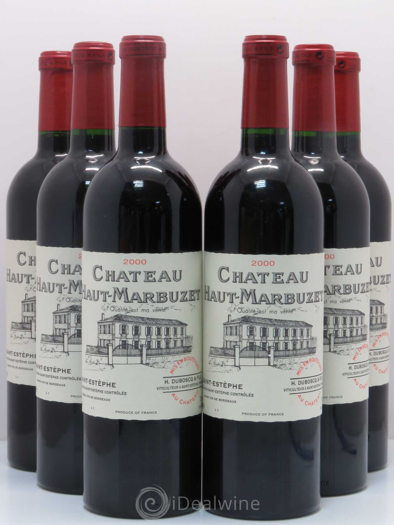Château Haut Marbuzet 2000 - Lot de 6 bouteilles - 0