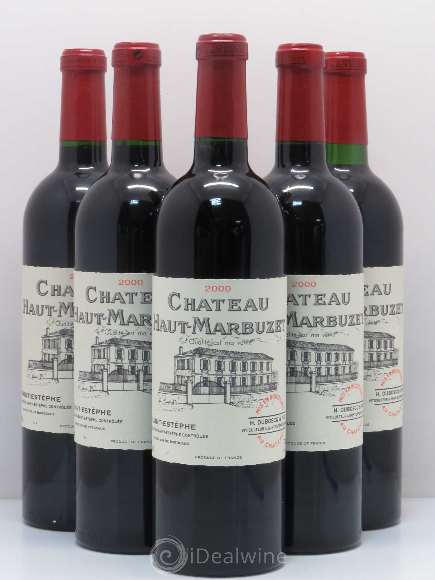Château Haut Marbuzet 2000 - Lot de 5 bouteilles - 0