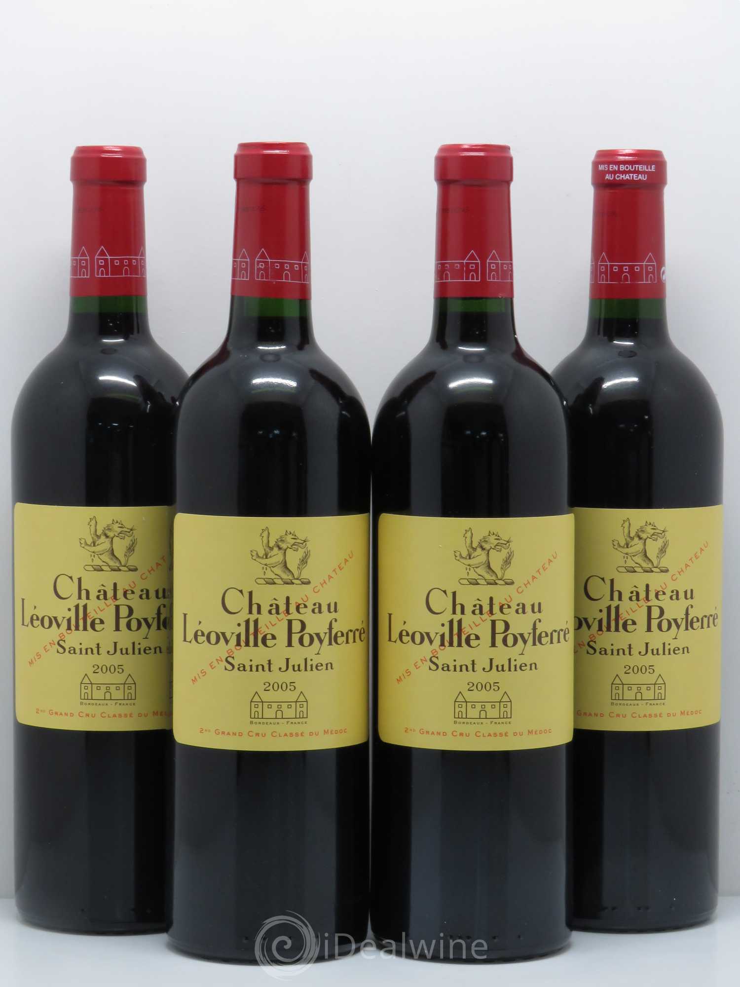 Château Léoville Poyferré 2ème Grand Cru Classé 2005 - Lot de 4 bouteilles - 0