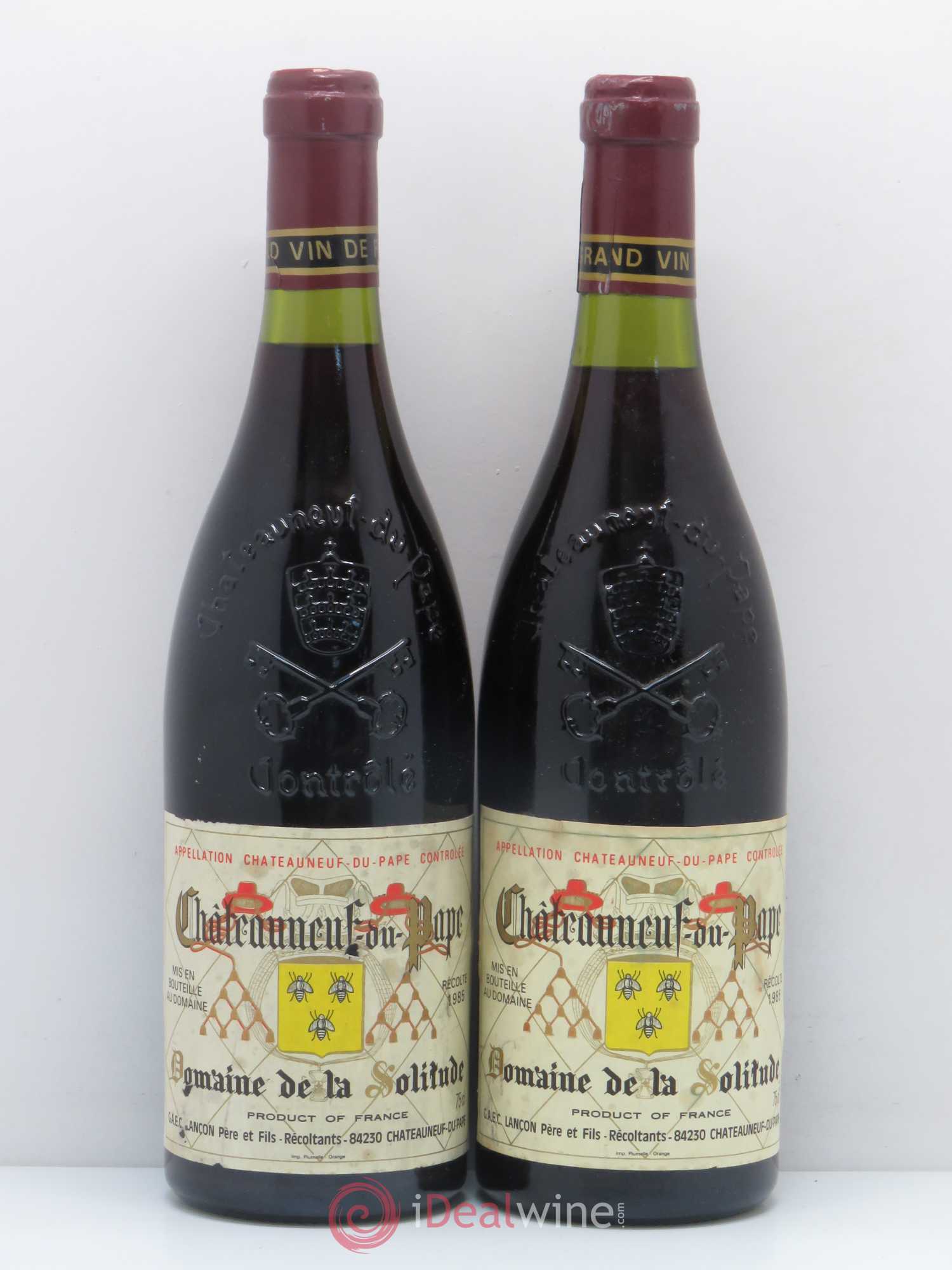Châteauneuf-du-Pape Domaine de la Solitude 1985 - Lot de 5 bouteilles - 1