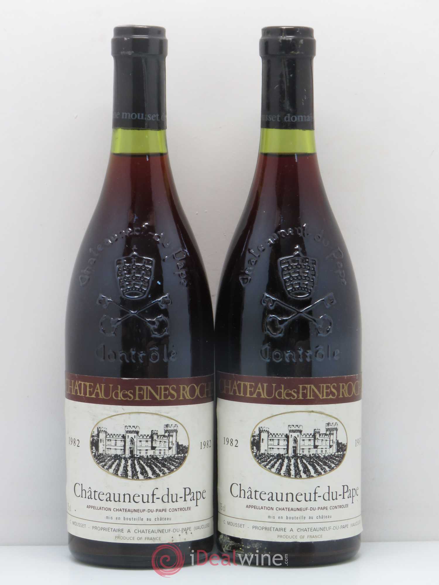 Châteauneuf-du-Pape Château des Fines Roches 1982 - Lot de 2 bouteilles - 0