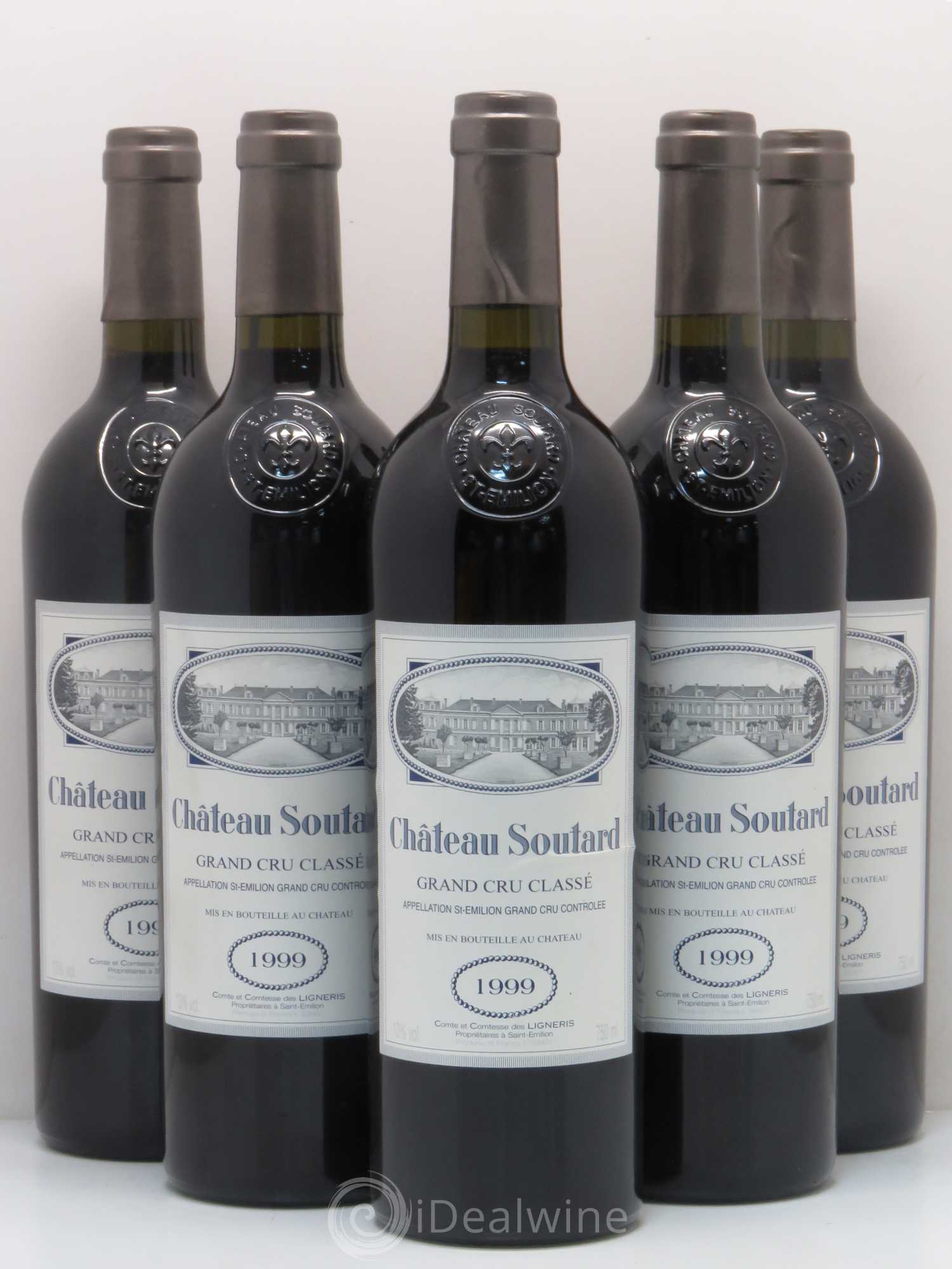 Château Soutard Grand Cru Classé 1999 - Lot de 5 bouteilles - 0