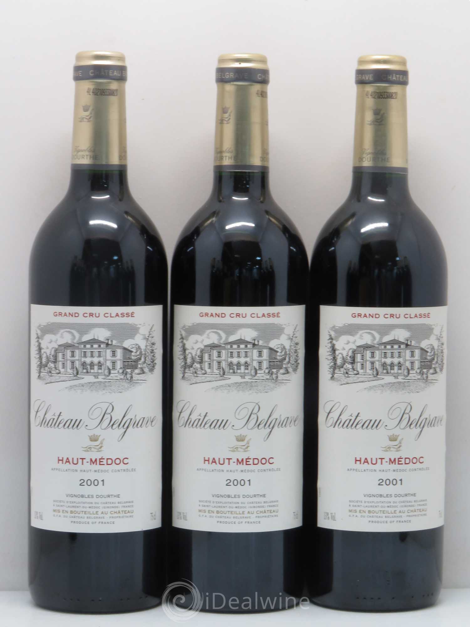 Château Belgrave 5ème Grand Cru Classé 2001 - Lot de 12 bouteilles - 1