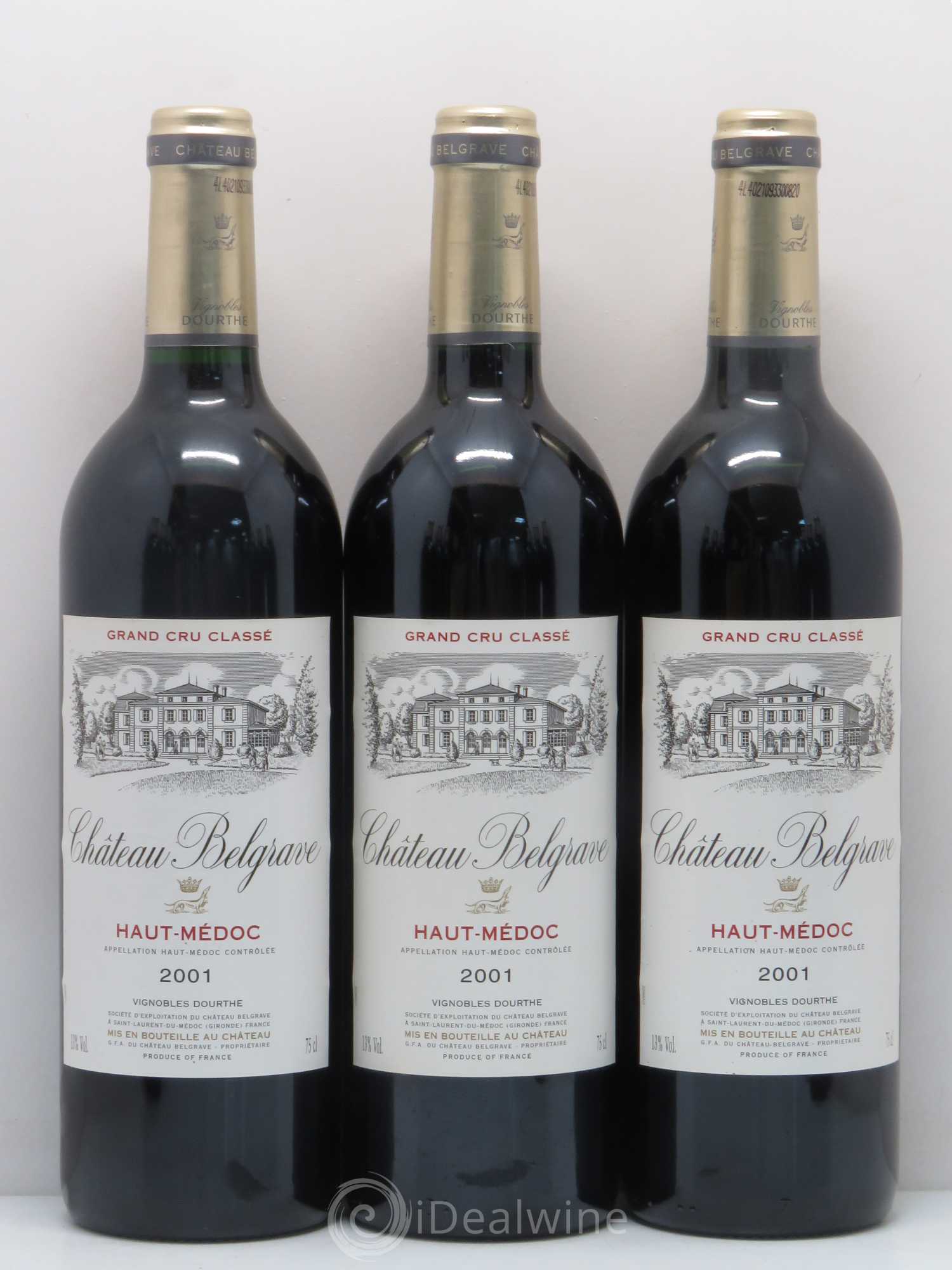 Château Belgrave 5ème Grand Cru Classé 2001 - Lot de 12 bouteilles - 2