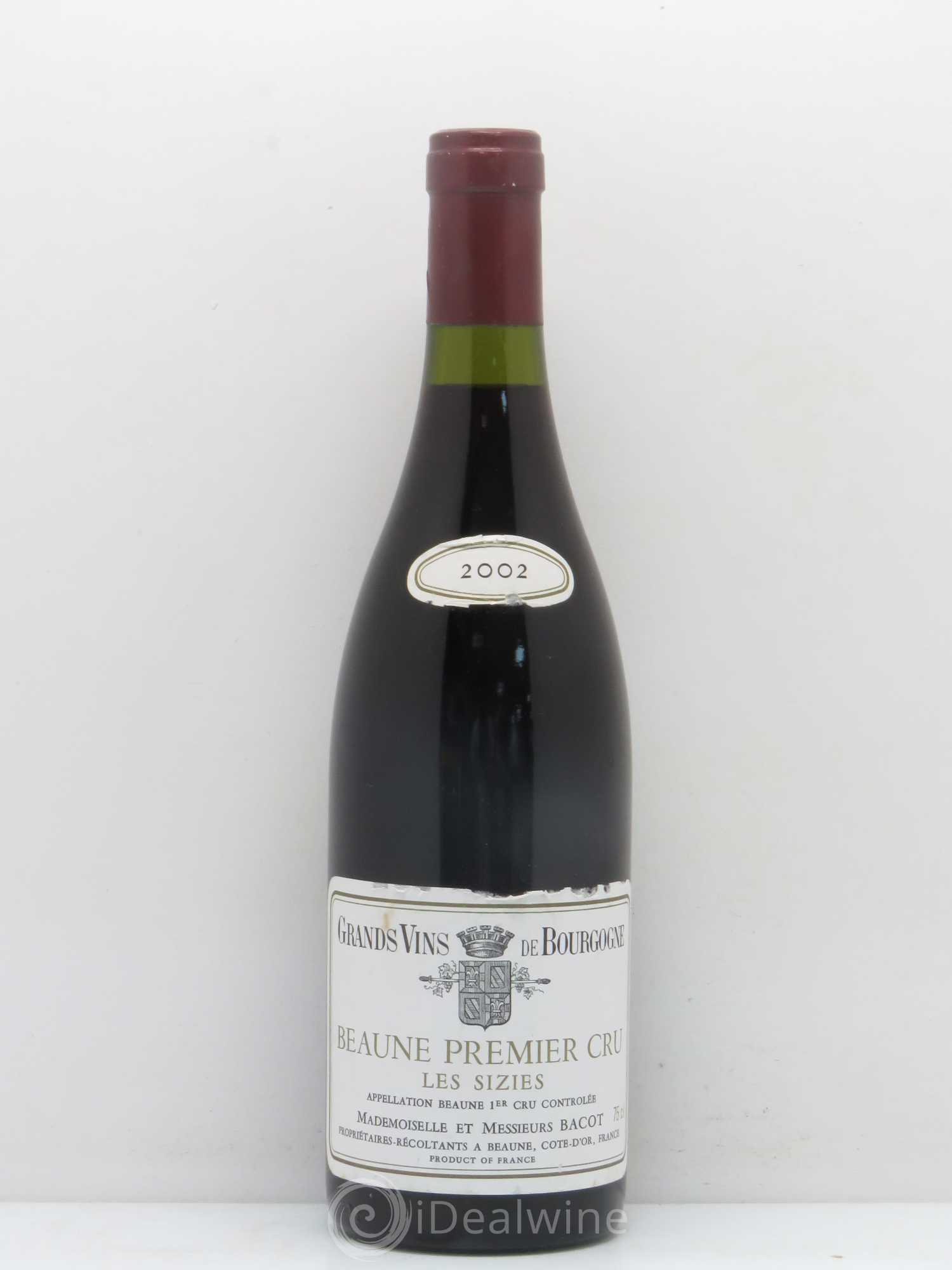 Beaune 1er Cru Les Sizies Bacot 2002 - Posten von 1 Flasche - 0