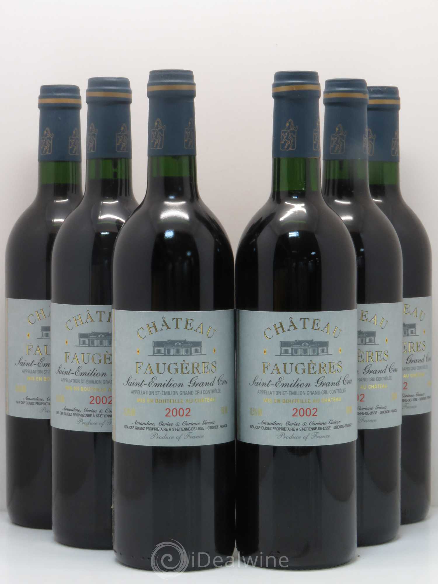 Château Faugères Grand Cru Classé 2002 - Lot de 6 bouteilles - 0