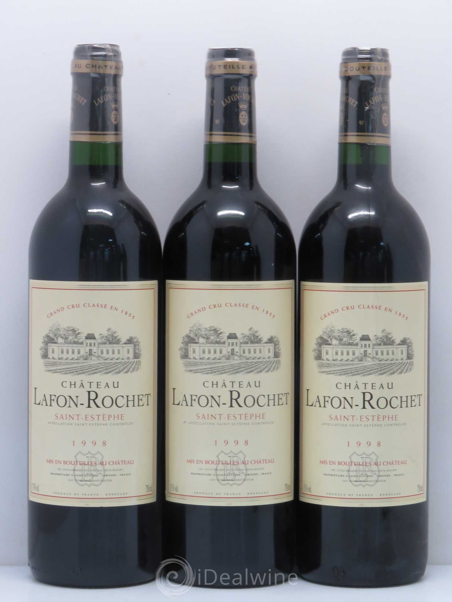 Château Lafon Rochet 4ème Grand Cru Classé 1998 - Lot de 5 bouteilles - 1