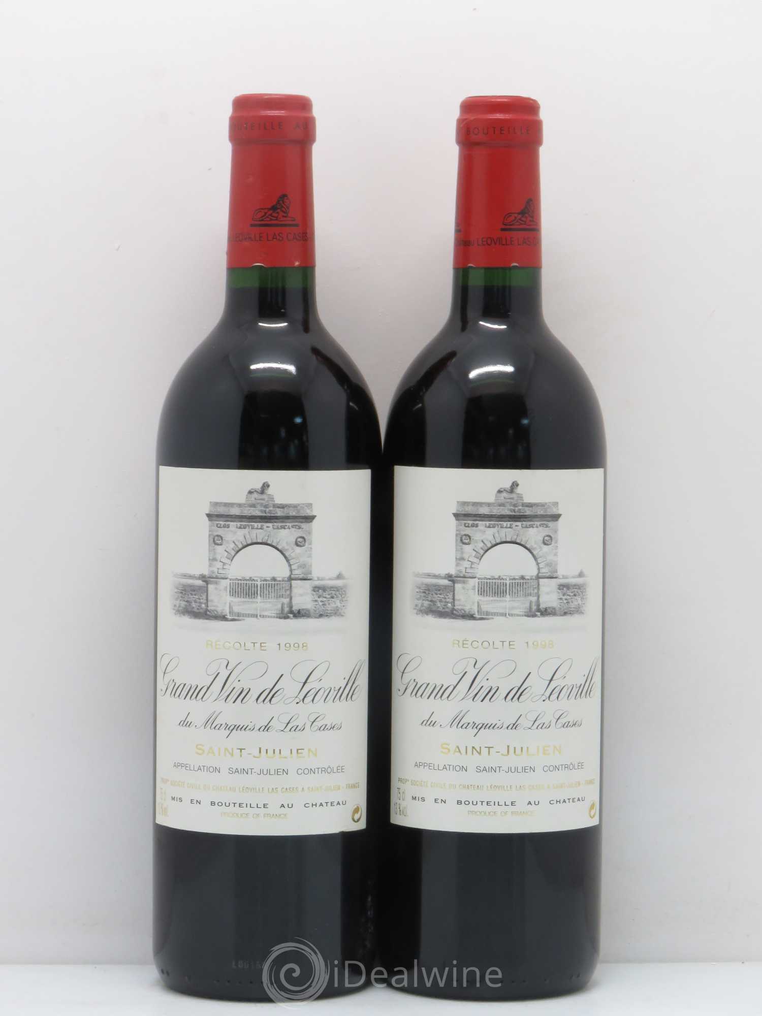 Château Léoville Las Cases 2ème Grand Cru Classé 1998 - Lot de 2 bouteilles - 0