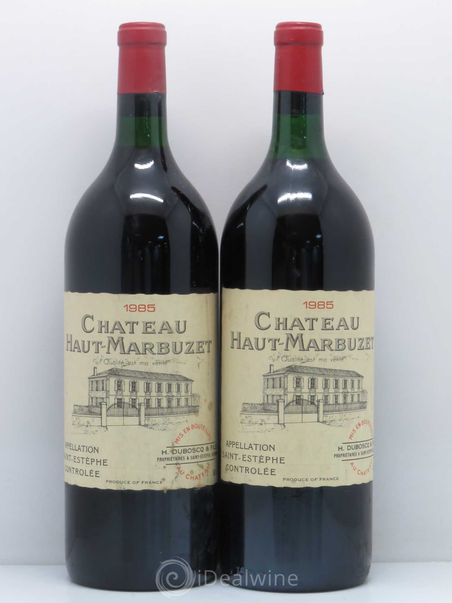 Château Haut Marbuzet 1985 - Lot de 2 magnums - 0