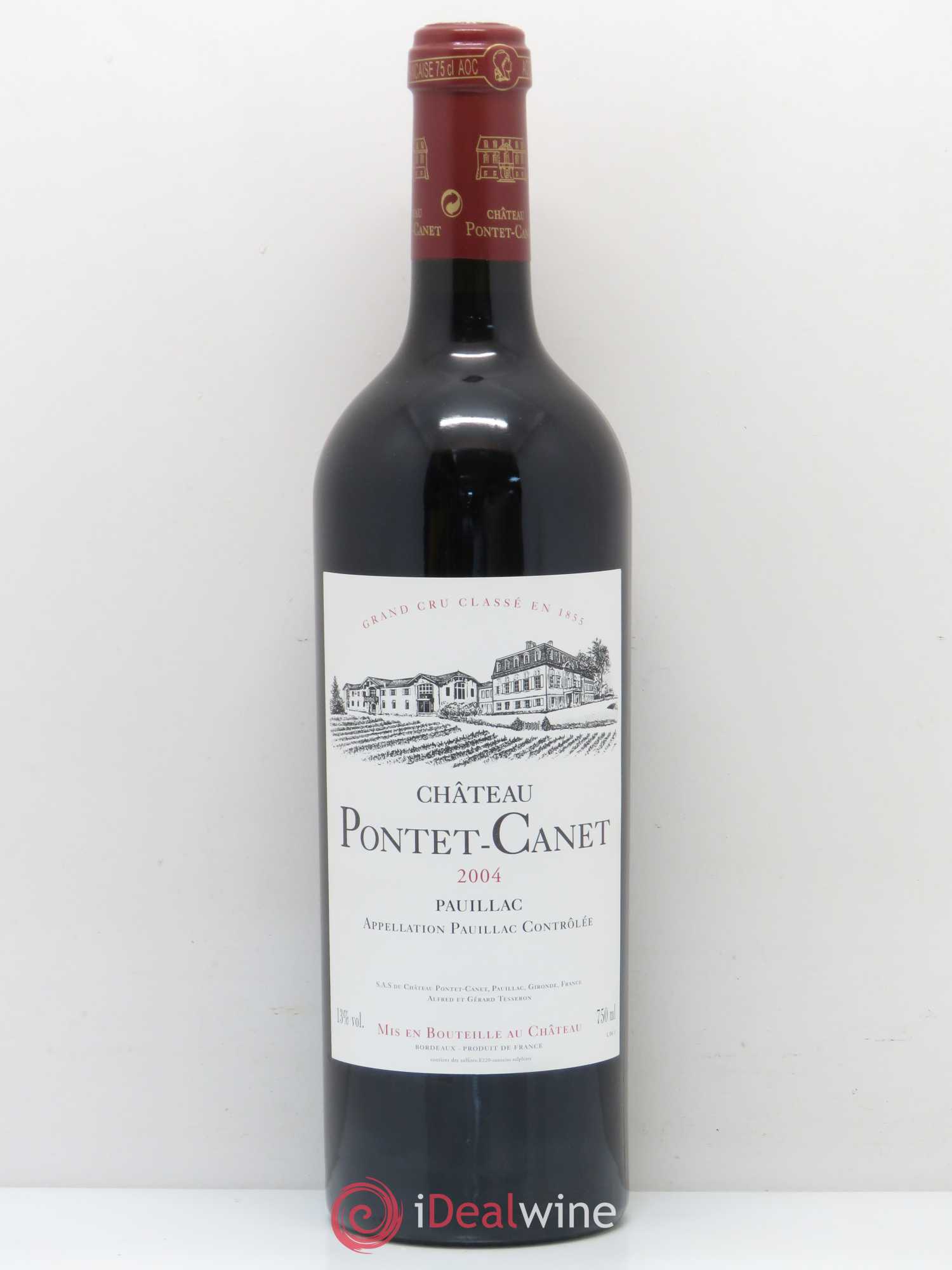 Château Pontet Canet 5ème Grand Cru Classé 2004 - Lot de 1 bouteille - 0