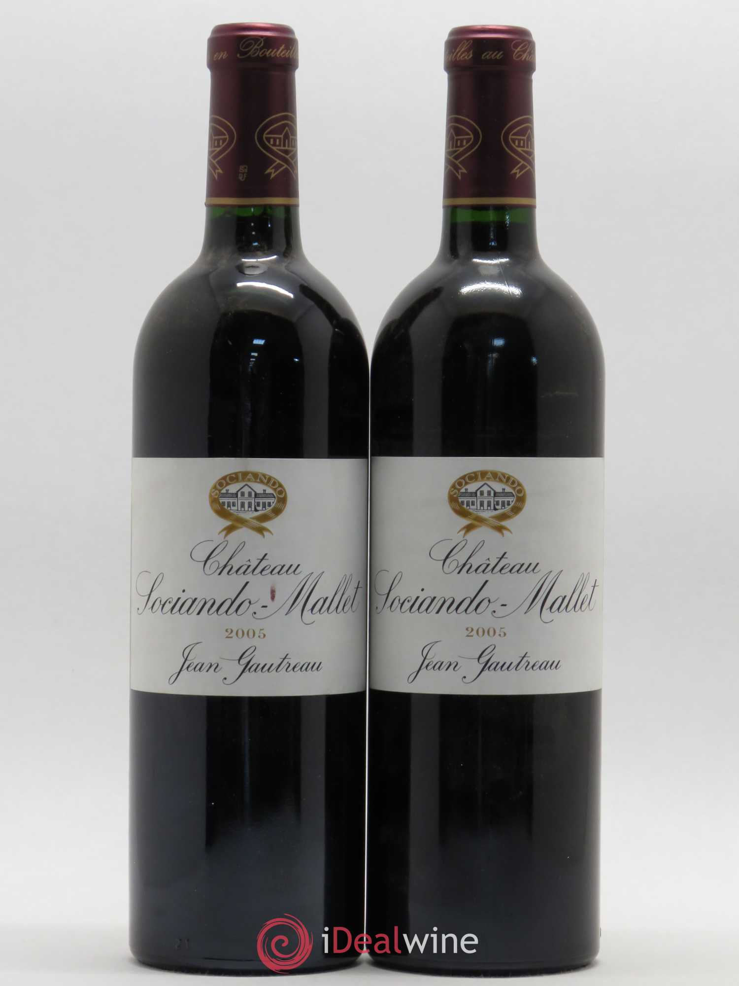Château Sociando Mallet 2005 - Lot de 2 bouteilles - 0