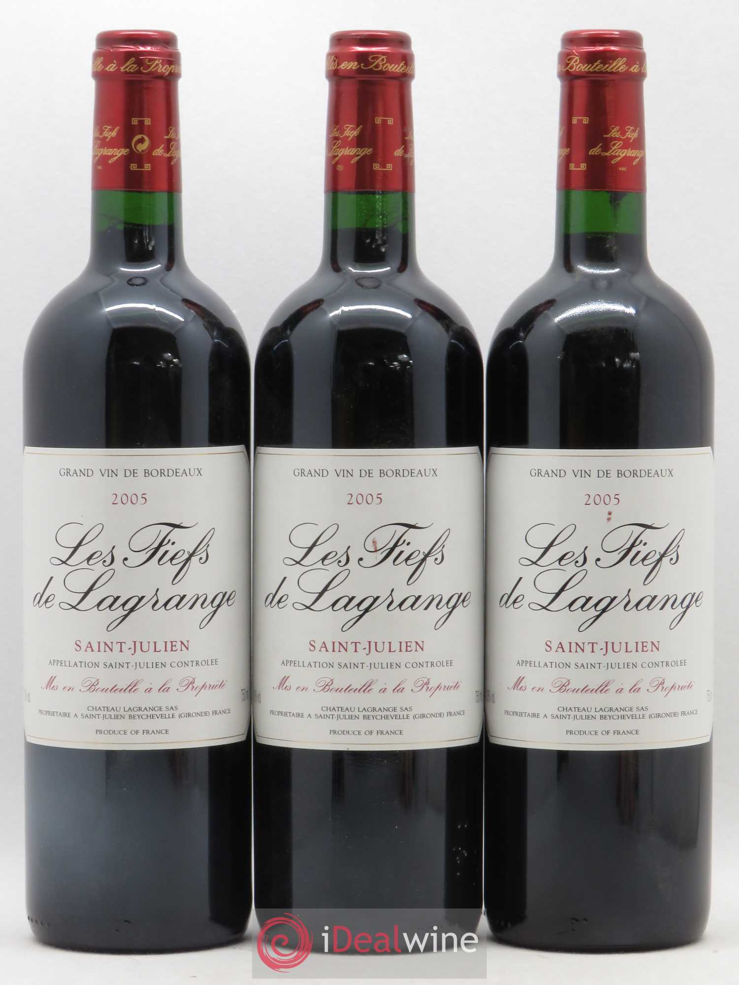 Les Fiefs de Lagrange Second Vin 2005 - Lot de 3 bouteilles - 0