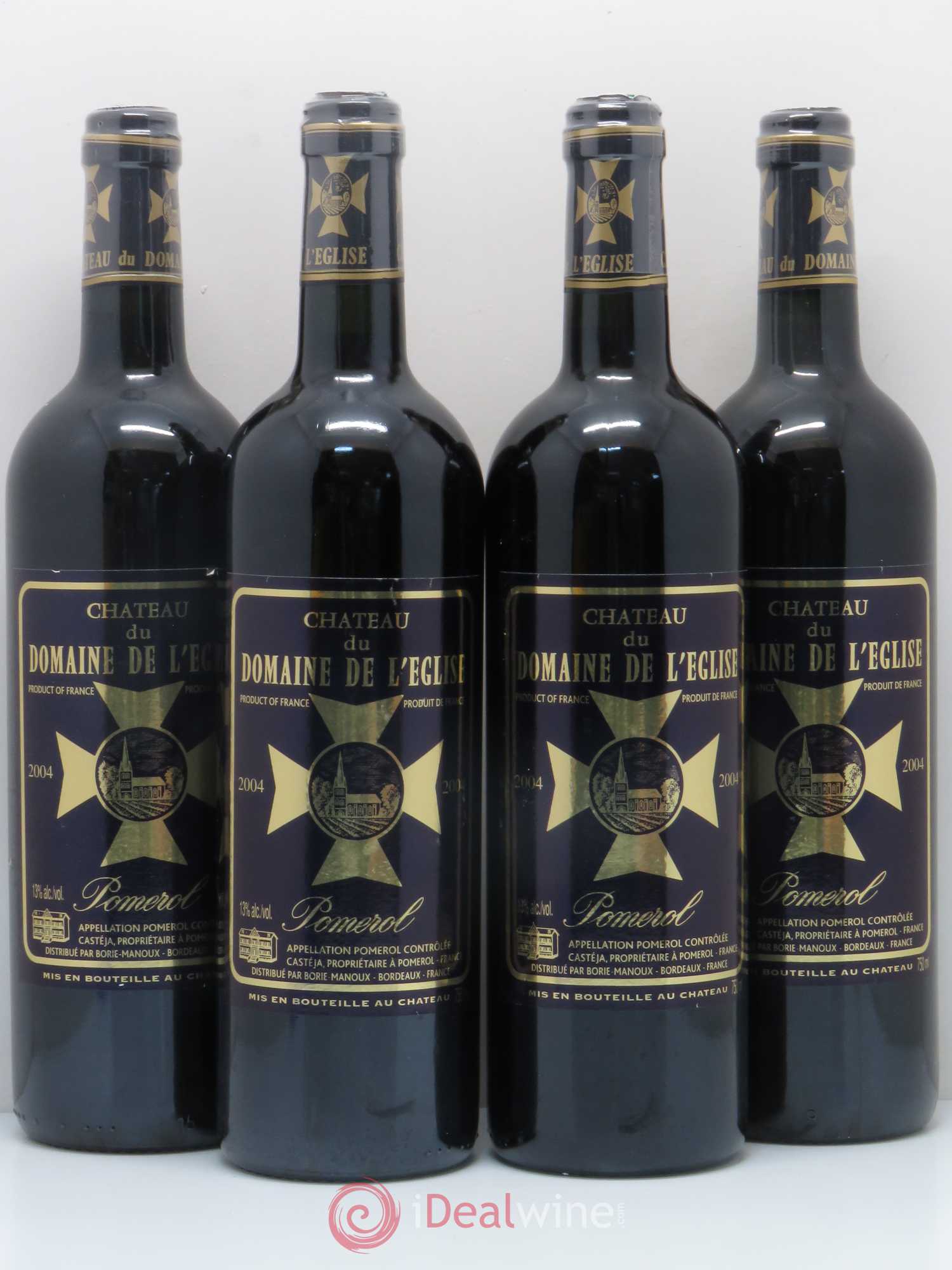 Château du Domaine de l'Église 2004 - Lot de 4 bouteilles - 0