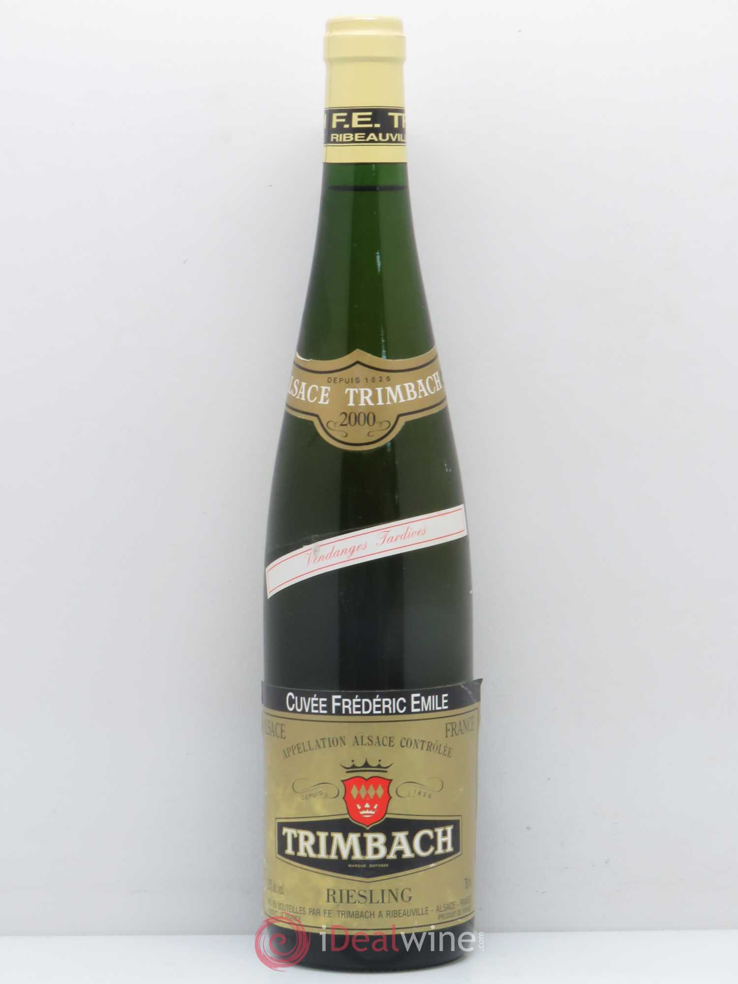 Alsace Riesling Cuvée Frédéric Emile Trimbach (Domaine) Vendanges tardives (sans prix de réserve) 2000 - Posten von 1 Flasche - 0