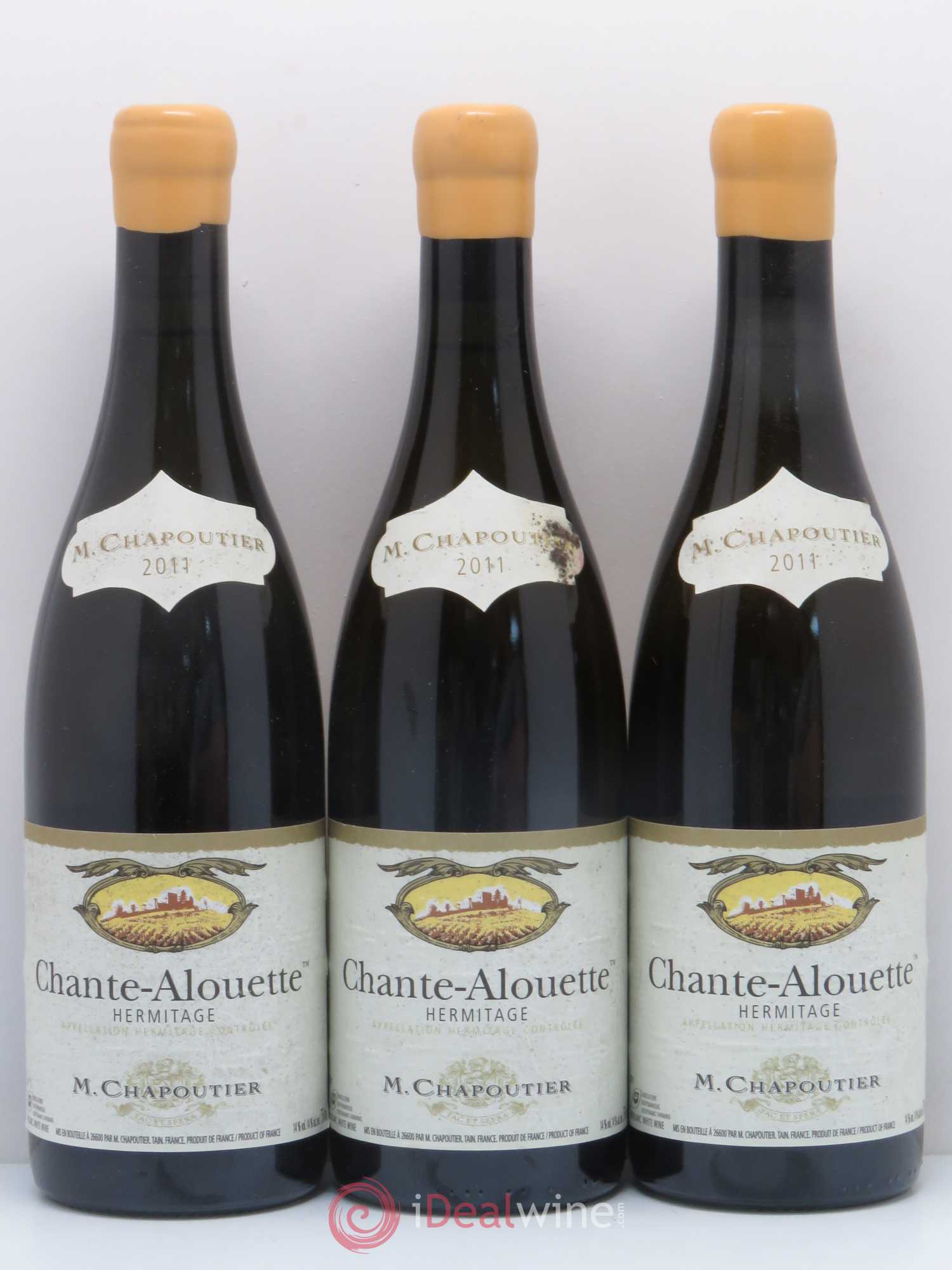 Hermitage Chante Alouette Chapoutier 2011 - Posten von 3 Flaschen - 0