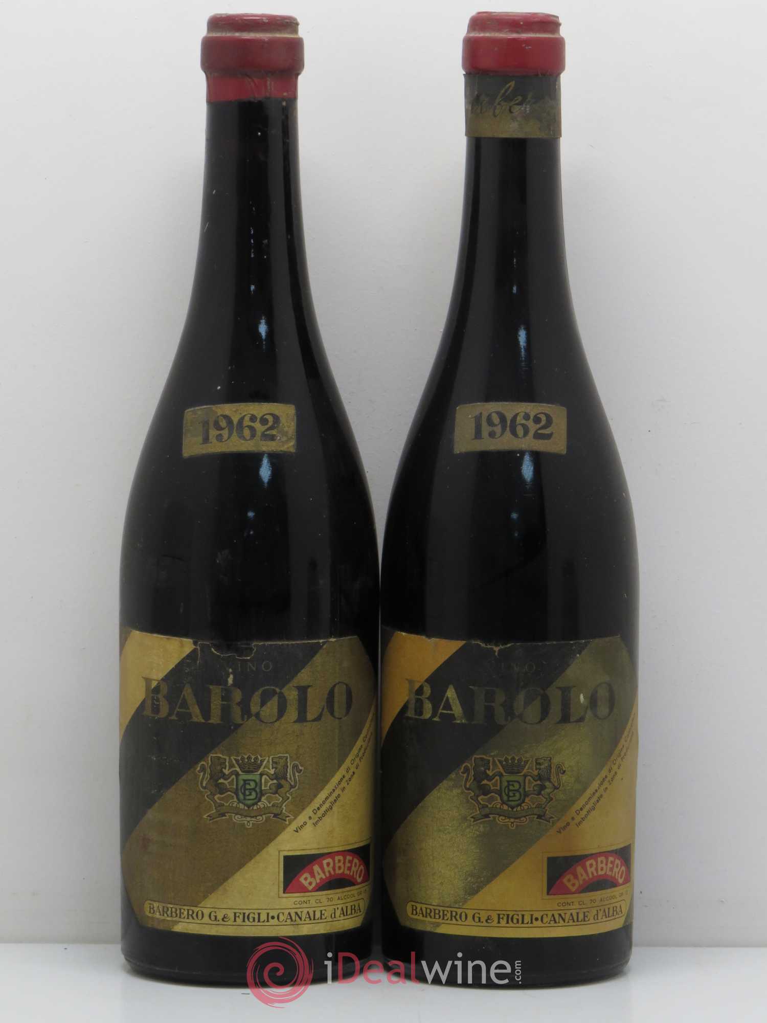Barolo Barbero 1962 - Lot de 2 bouteilles - 0