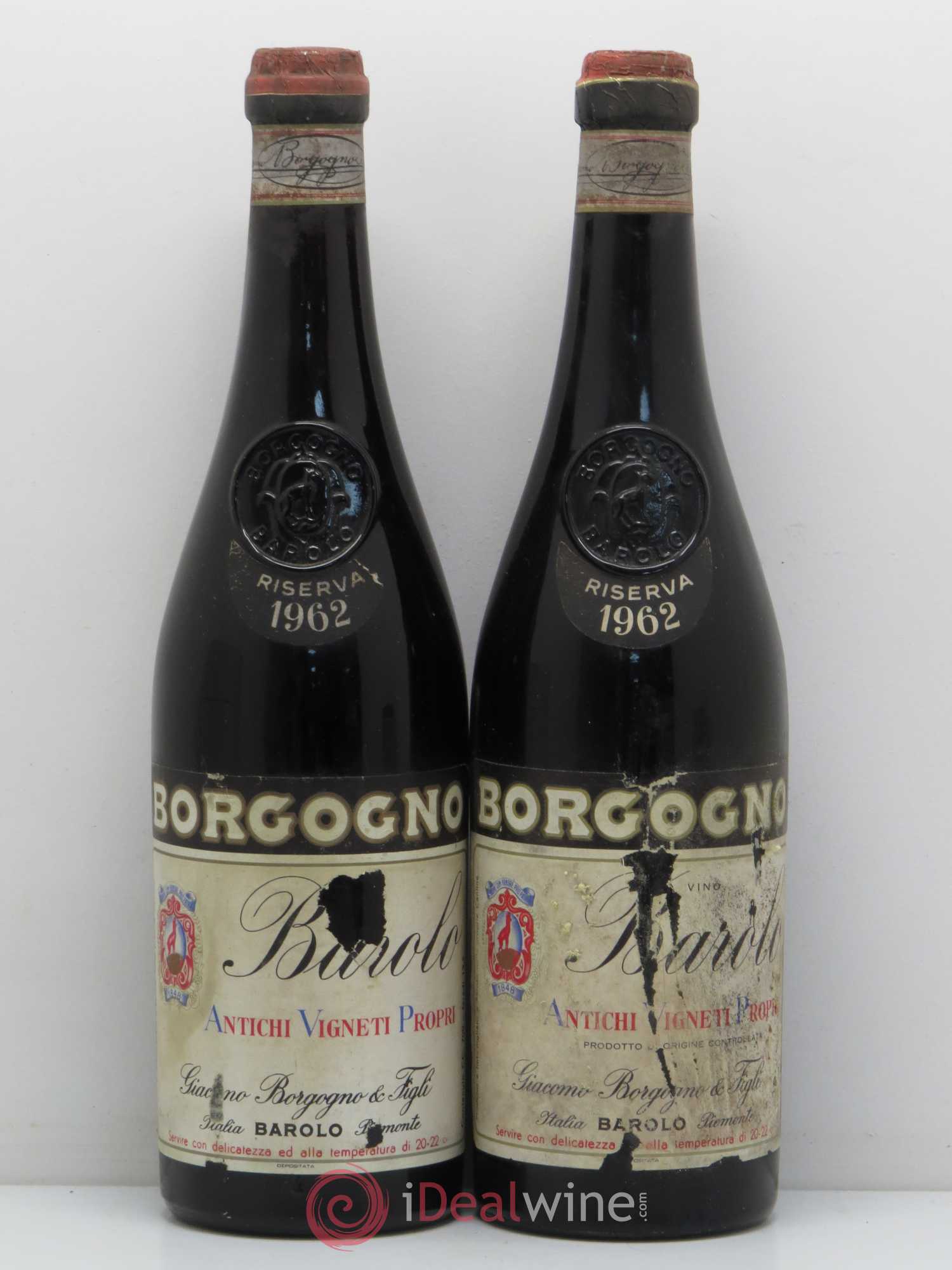 Barolo Riserva Borgogno Giacomo 1962 - Lot de 2 bouteilles - 0