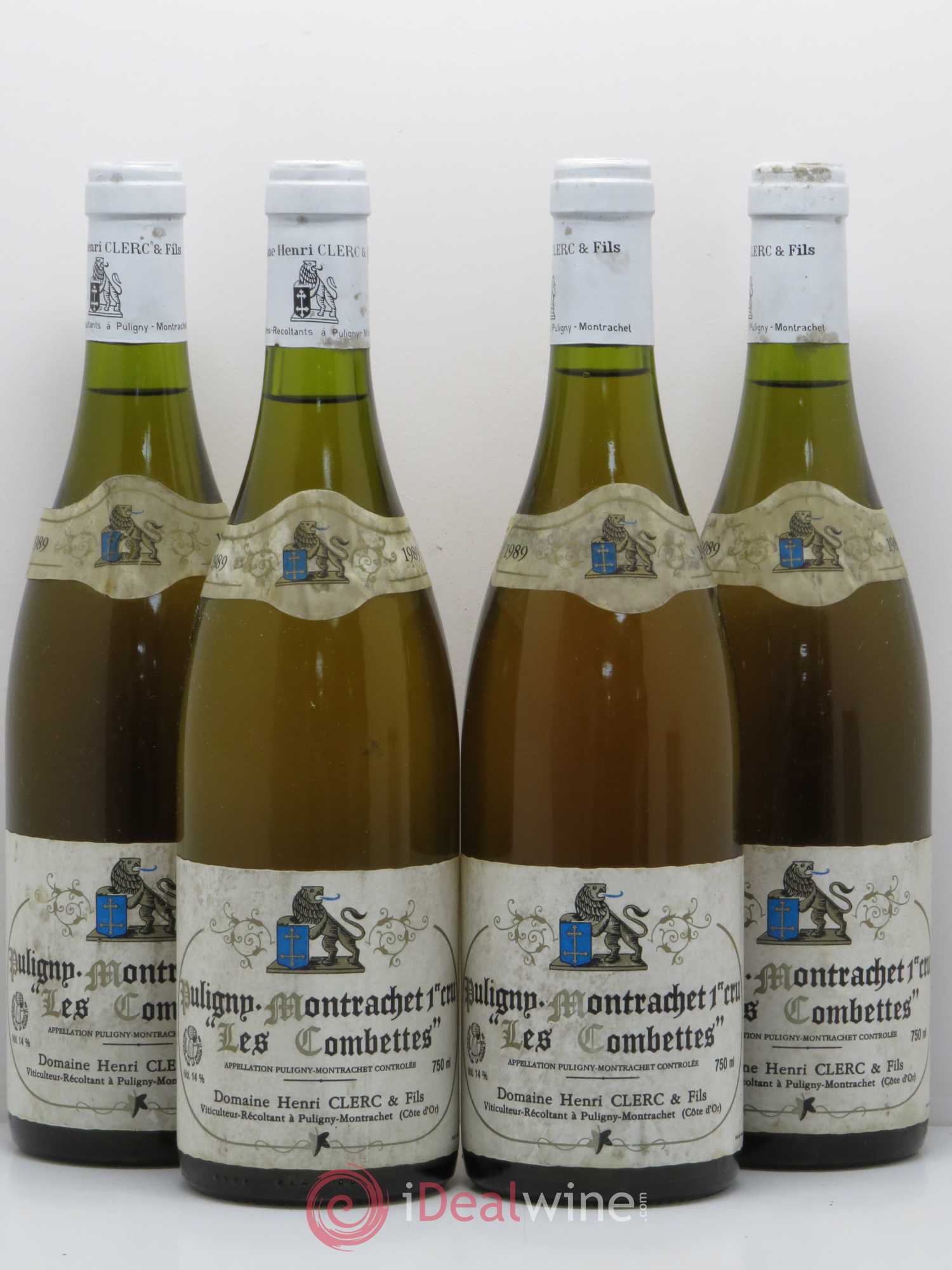 Puligny-Montrachet 1er Cru Les Combettes Domaine Henri Clerc 1989 - Posten von 4 Flaschen - 0