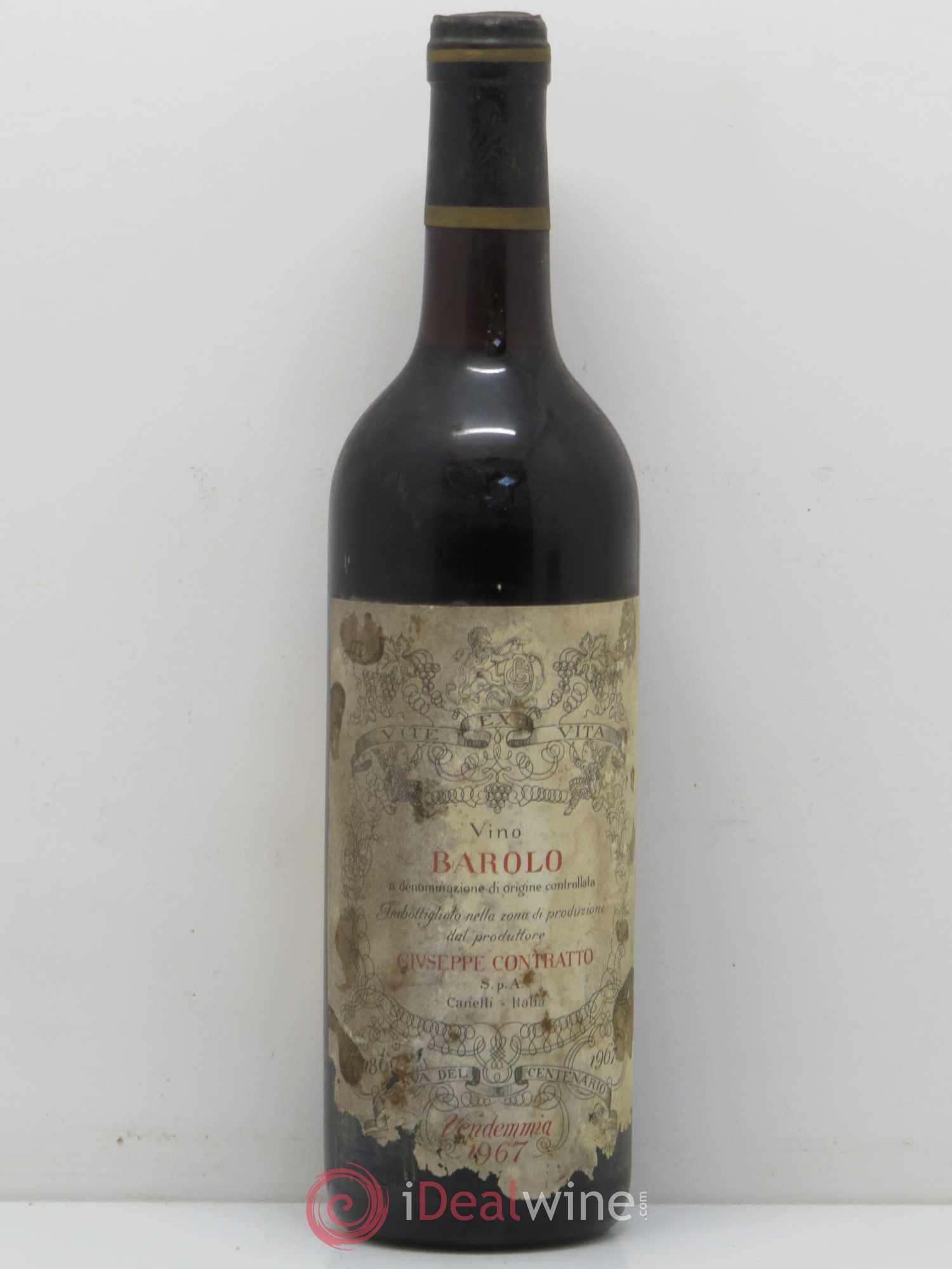 Barolo Riserva del centenario Contratto 1967 - Lot of 1 bottle - 0