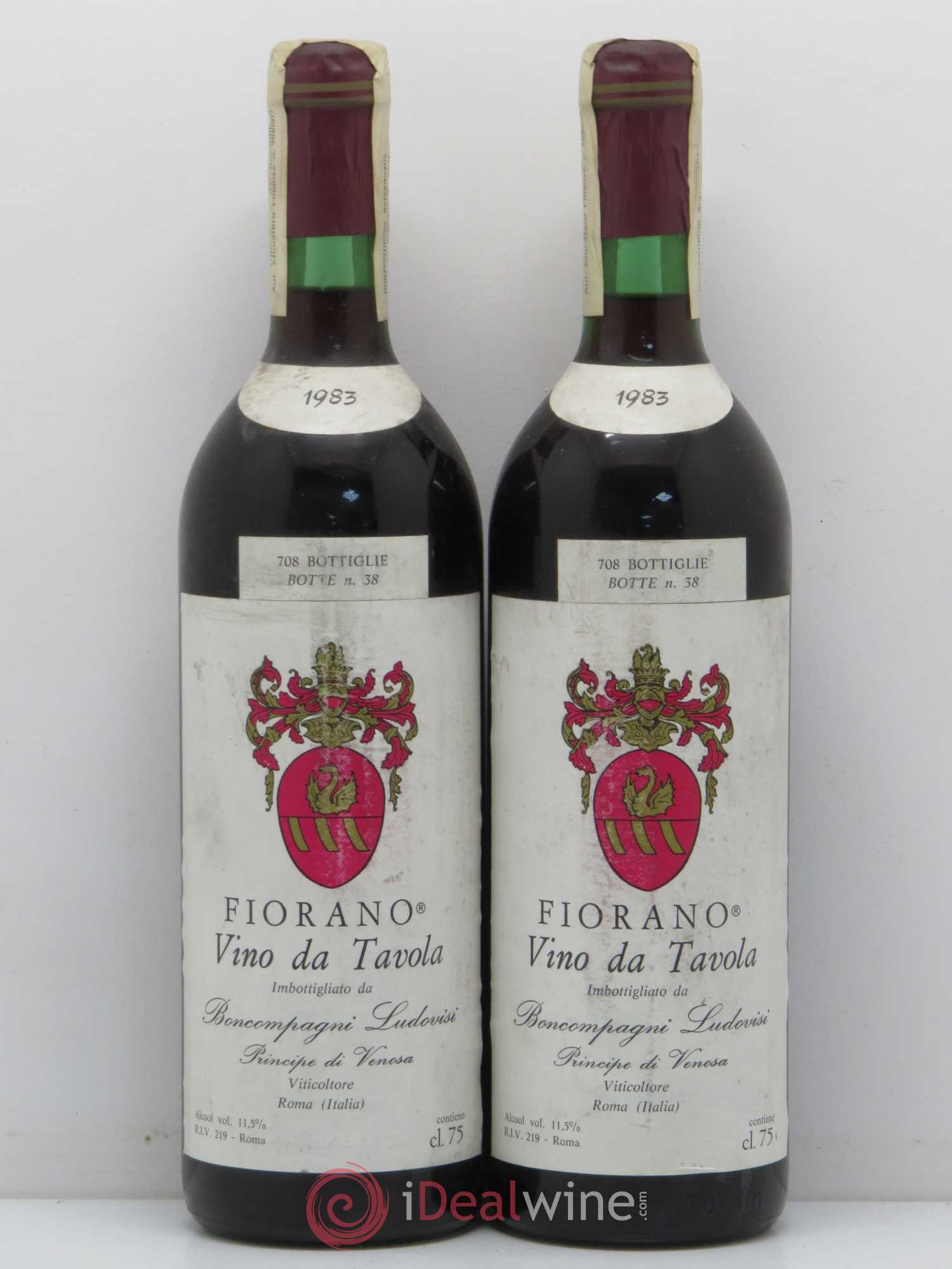 Italie Fiorano Rosso Boncompagni Ludovisi 1983 - Posten von 2 Flaschen - 0