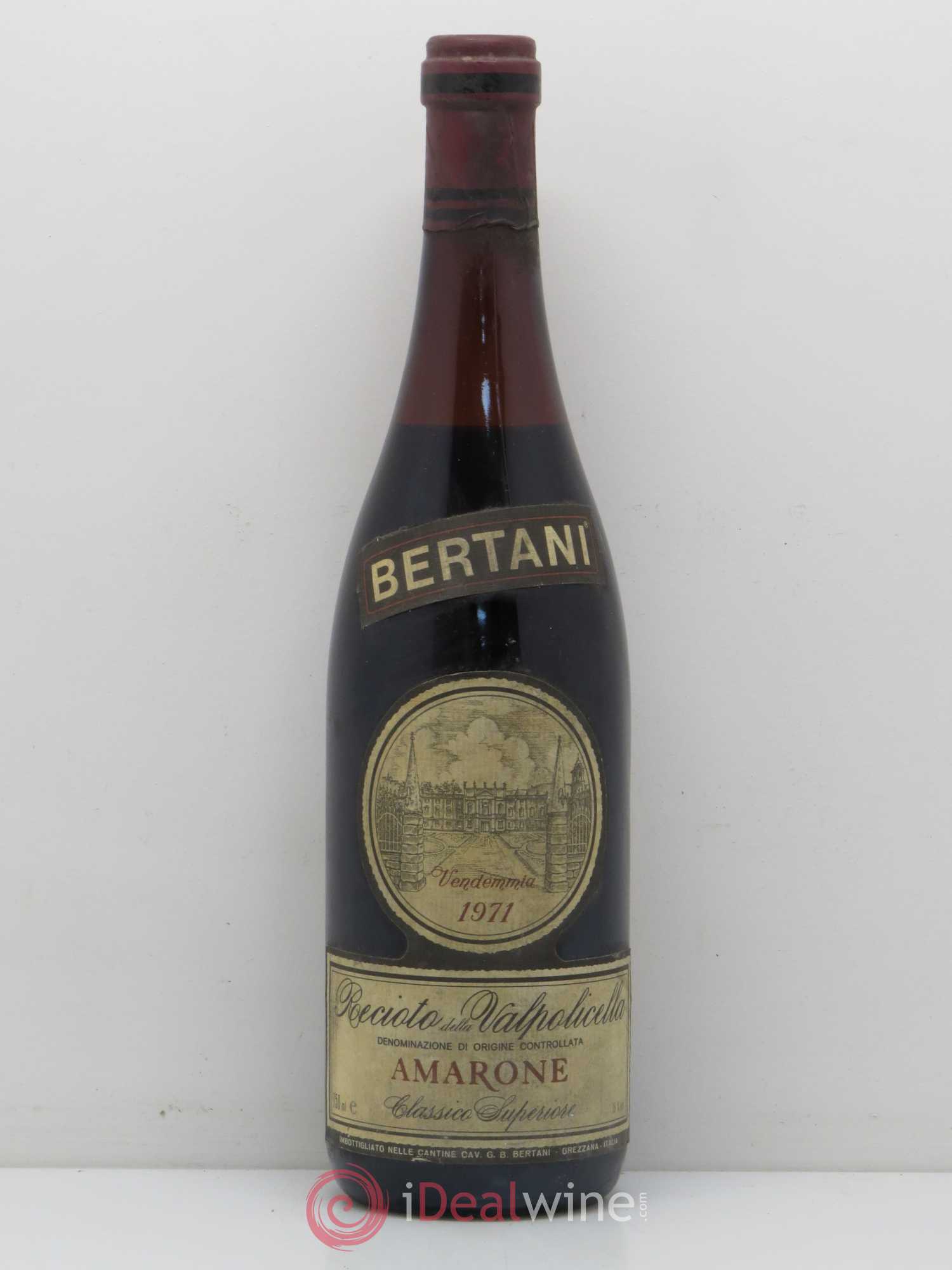 Amarone della Valpolicella DOC Recioto della Valpollicella Classico Superiore Bertani 1971 - Posten von 1 Flasche - 0