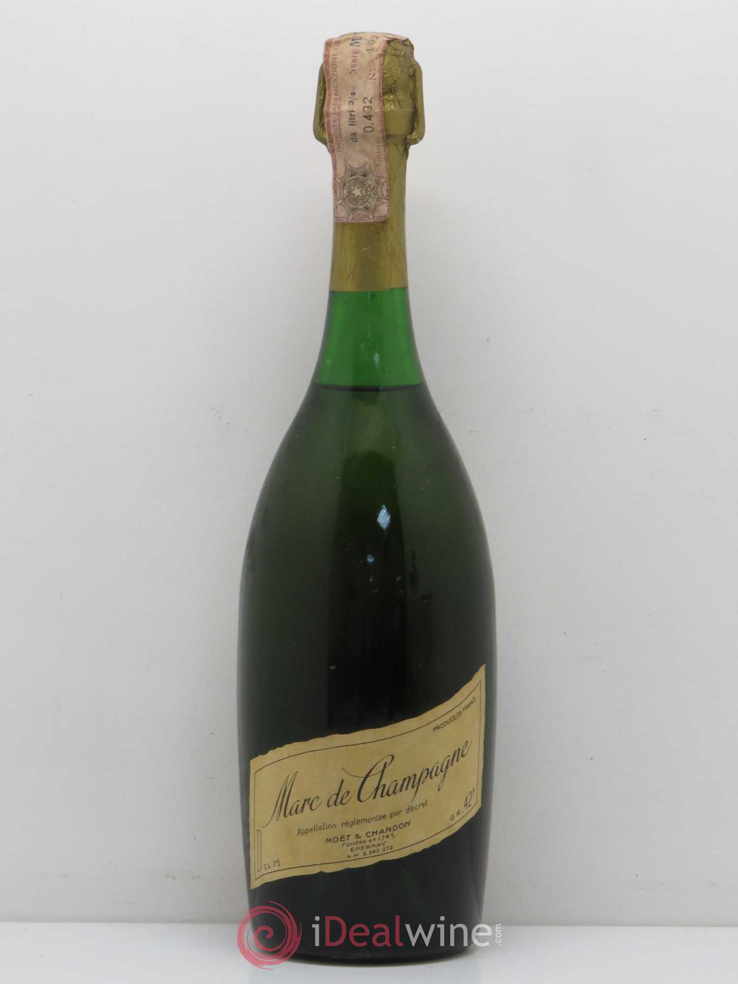 Alcools divers Marc de champagne Moet Chandon - Posten von 1 Flasche - 0
