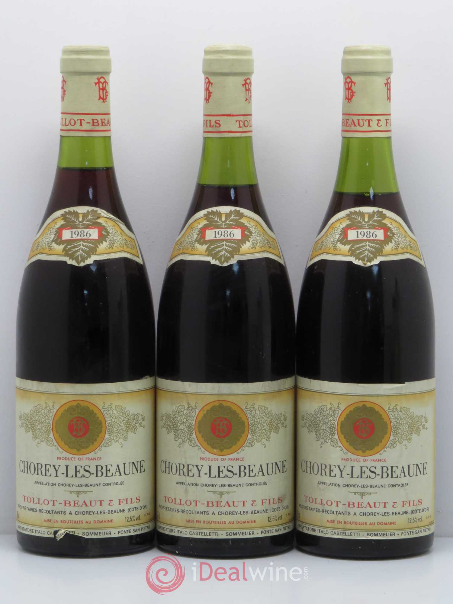 Chorey-lès-Beaune Tollot Beaut 1986 - Lot de 6 bouteilles - 2