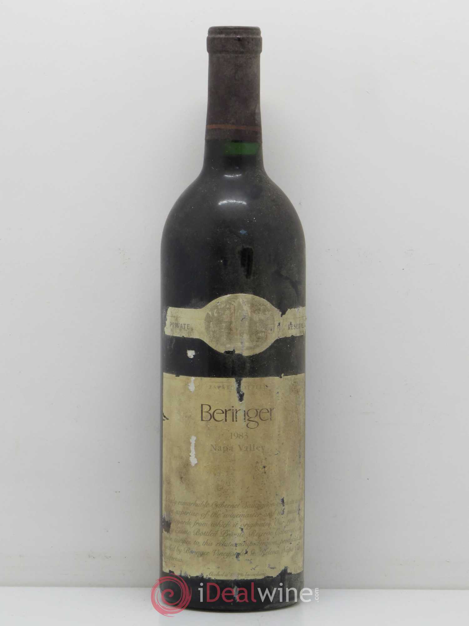 Napa Valley Beringer - Private Reserve Beringer Vineyards 1983 - Lot de 1 bouteille - 0