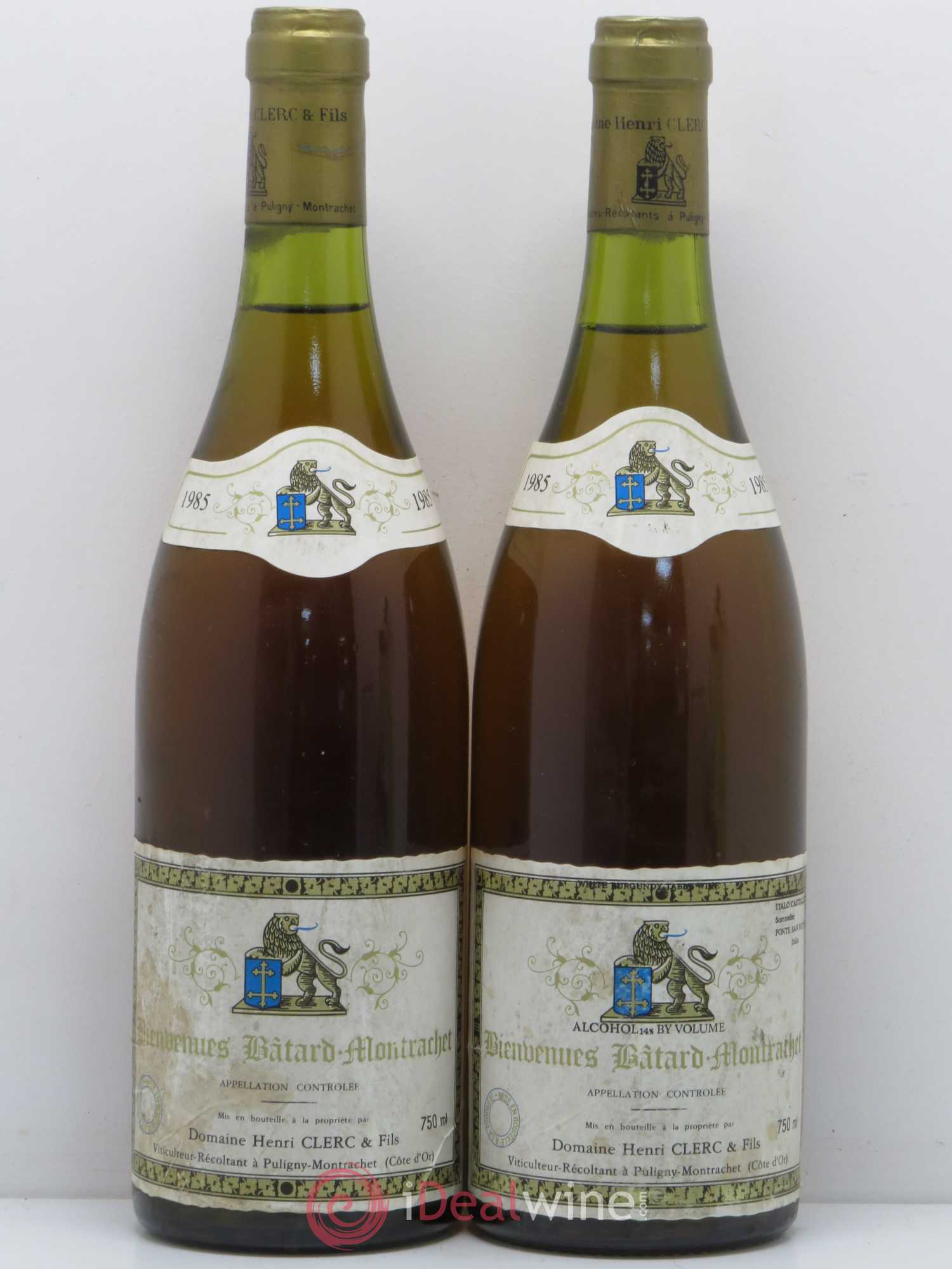 Bienvenues-Bâtard-Montrachet Grand Cru Henri Clerc 1985 - Lot de 2 bouteilles - 0