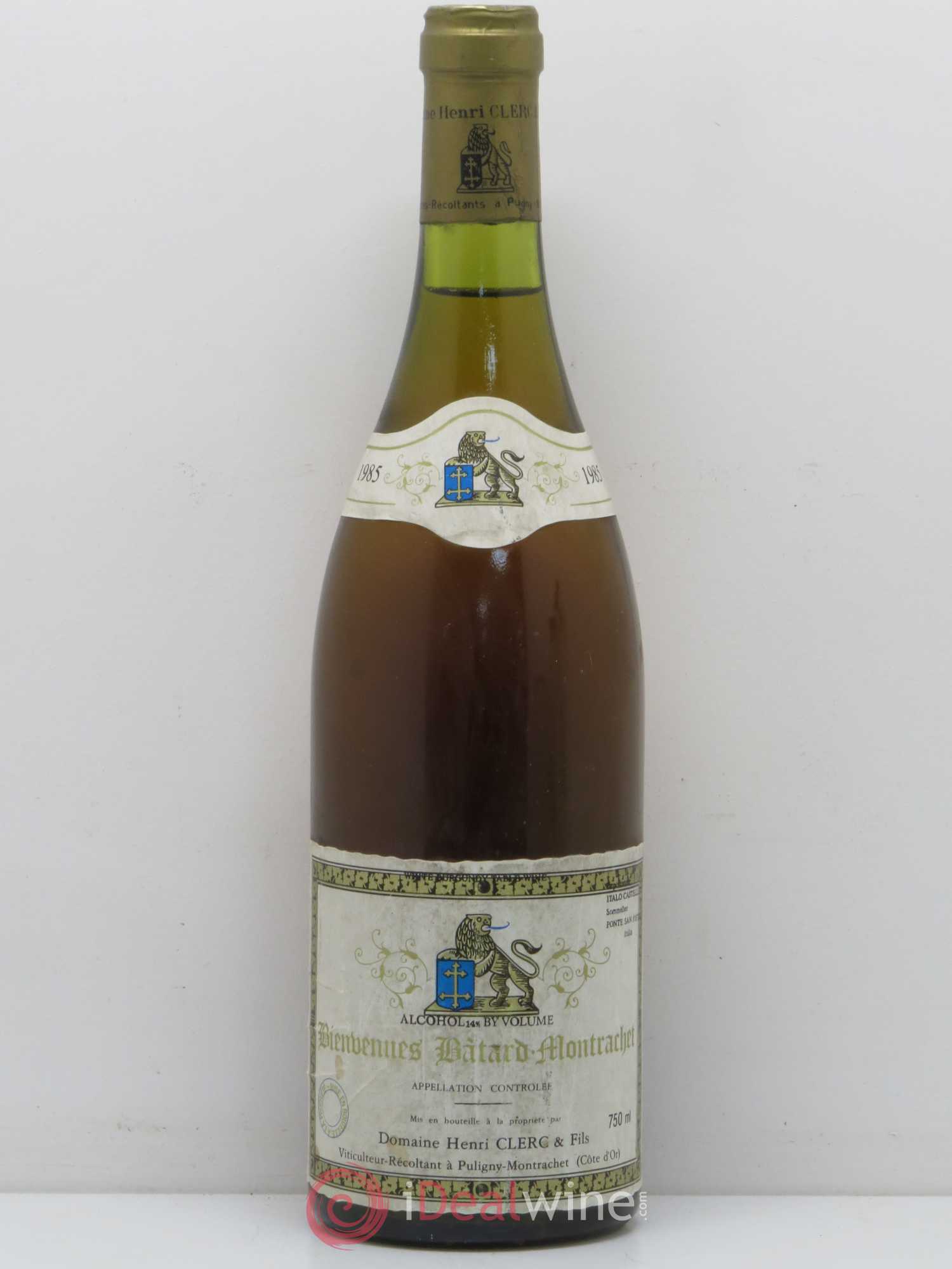 Bienvenues-Bâtard-Montrachet Grand Cru Henri Clerc 1985 - Lot de 1 bouteille - 0