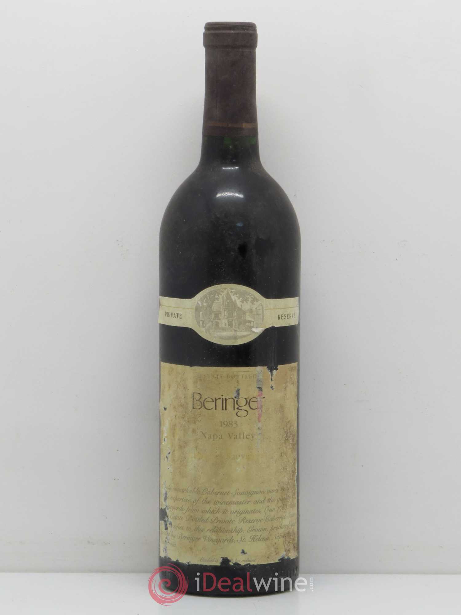 Napa Valley Beringer - Private Reserve Beringer Vineyards 1983 - Lot de 1 bouteille - 0
