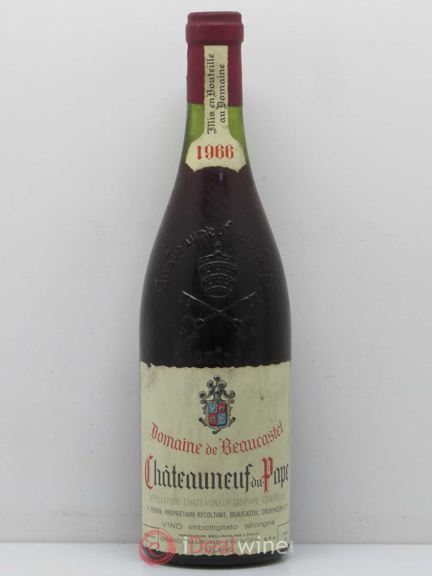 Châteauneuf-du-Pape Château de Beaucastel Famille Perrin 1966 - Lot de 1 bouteille - 0