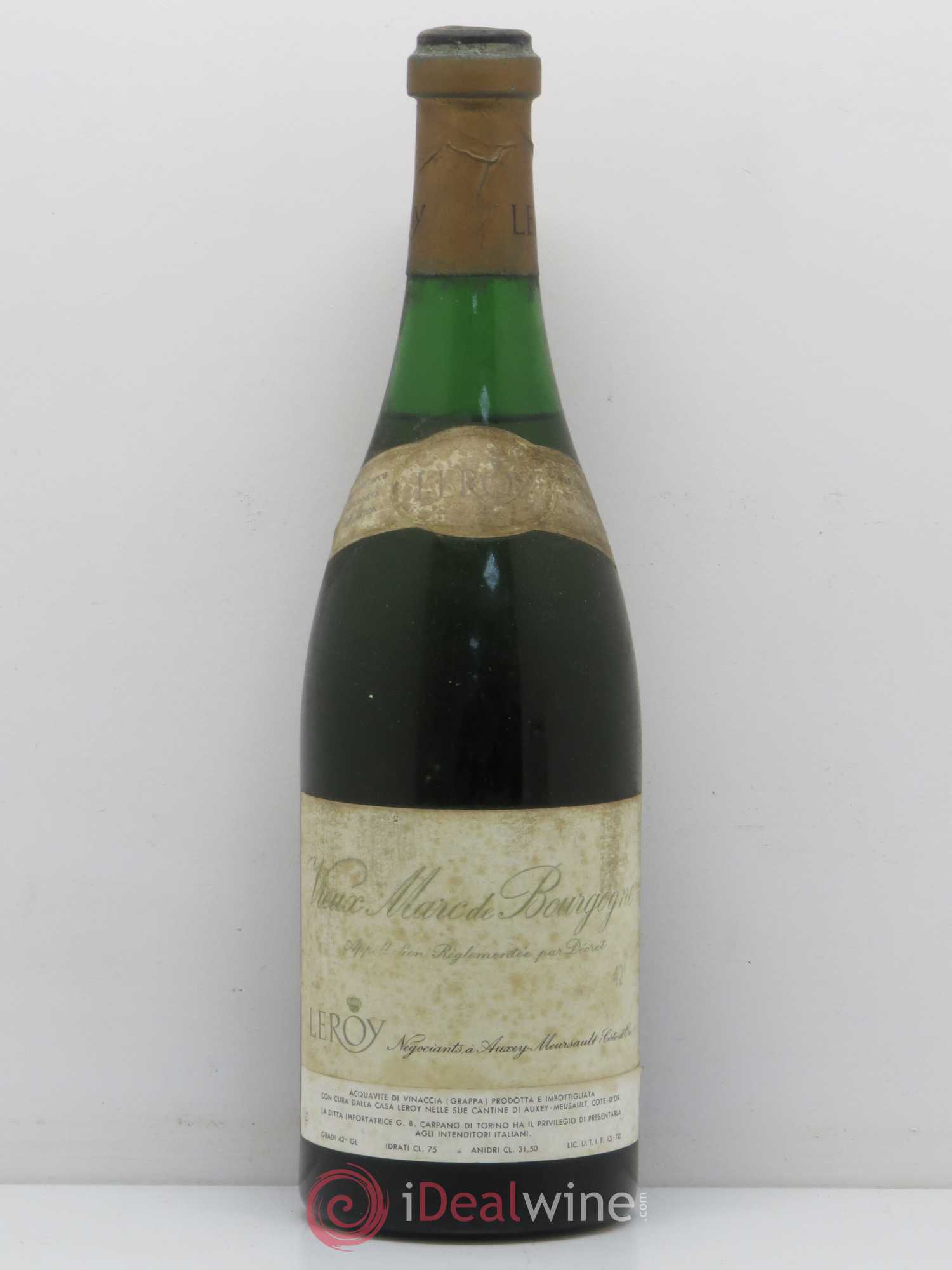 Alcools divers Vieux Marc de Bourgogne Leroy - Posten von 1 Flasche - 0
