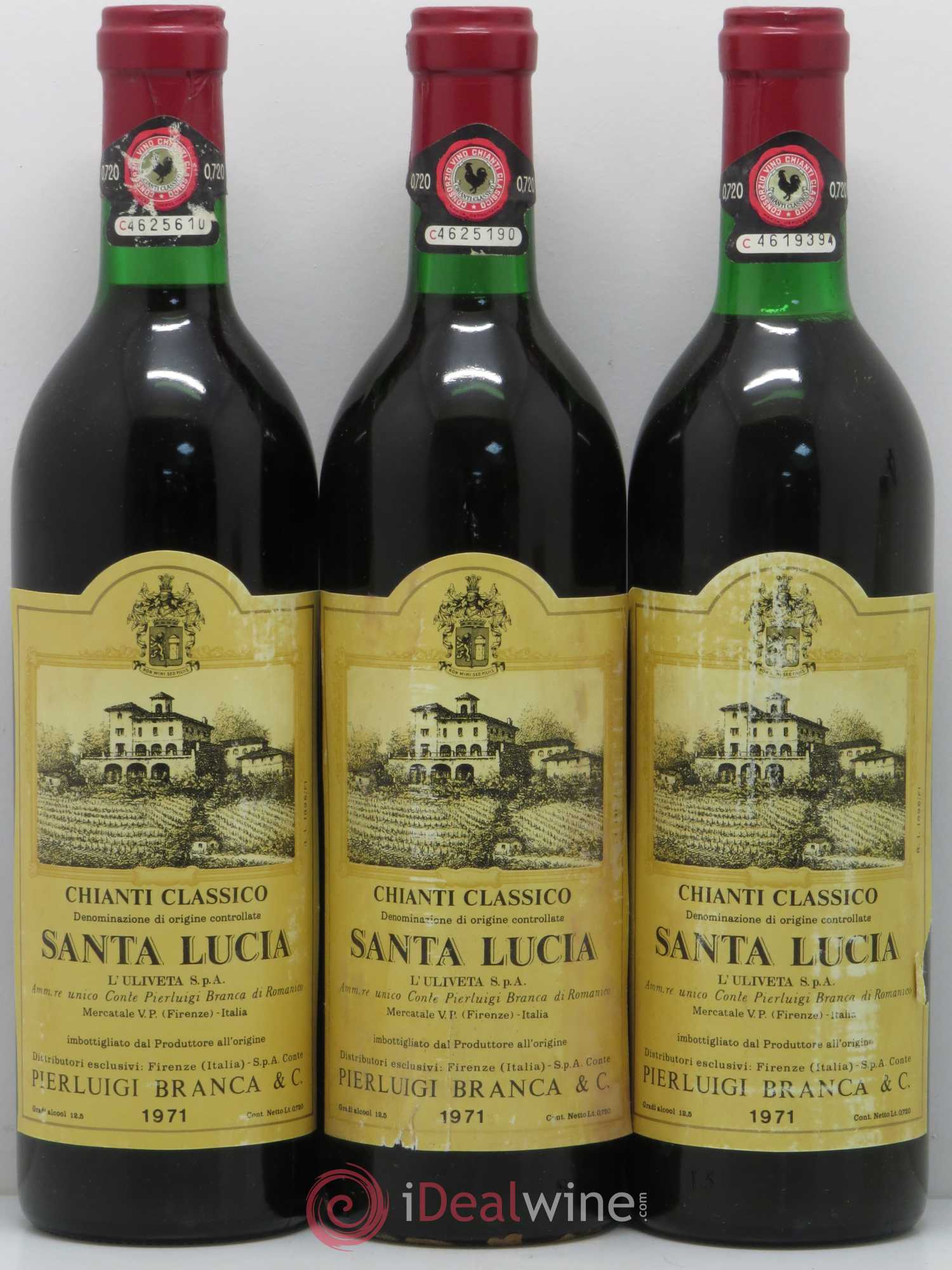 Chianti Classico DOCG Santa Lucia 1971 - Lot de 3 bouteilles - 0