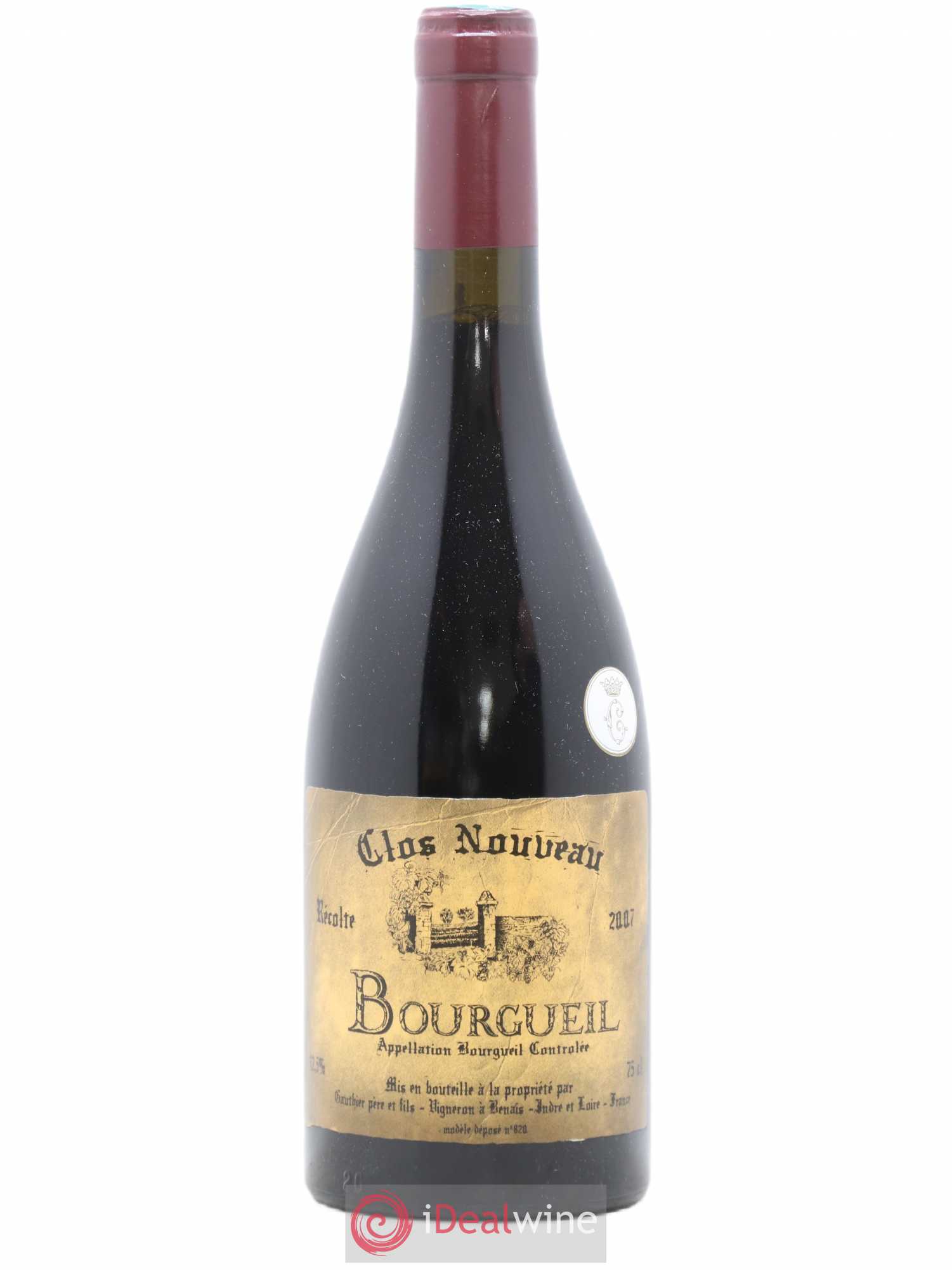Bourgueil Clos Nouveau Domaine du Bel Air 2007 - Lot de 1 bouteille - 0